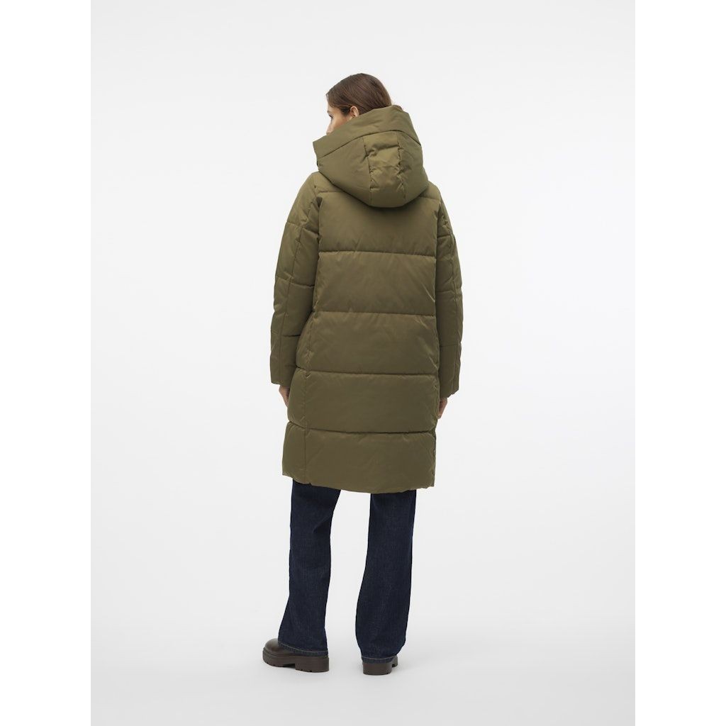 VERO MODA Pūkinis paltas moterims, Chaki, Stella coat 2