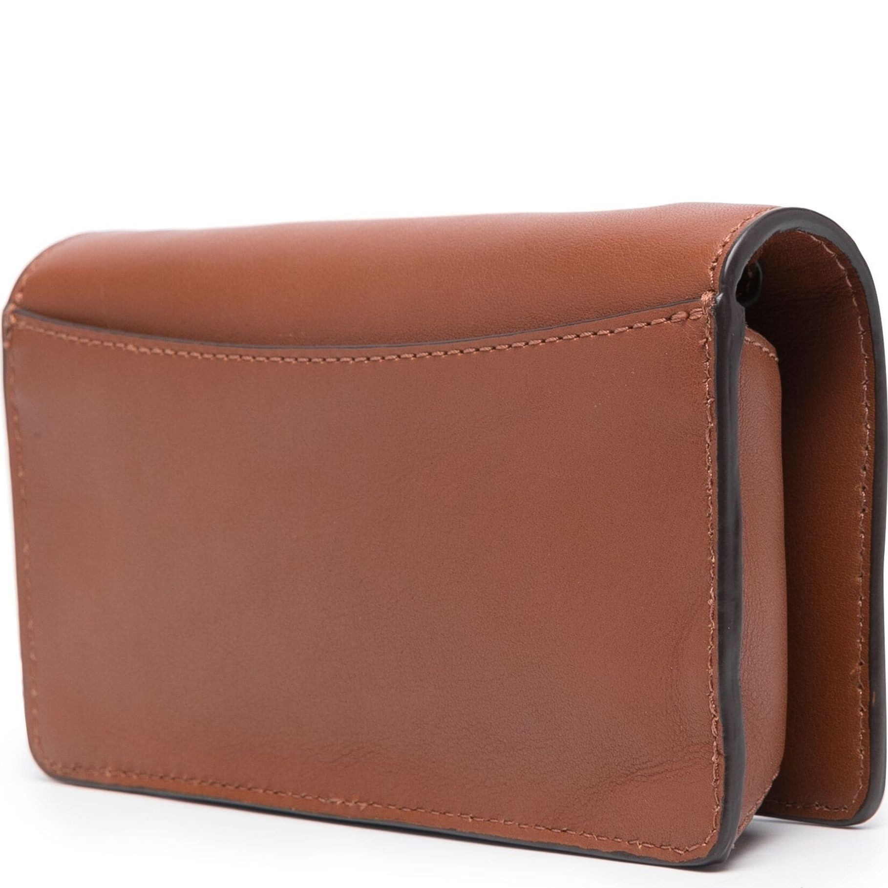LAUREN RALPH LAUREN Telefono, plančetės dėklas moterims, Ruda, Natural smooth leather case 2