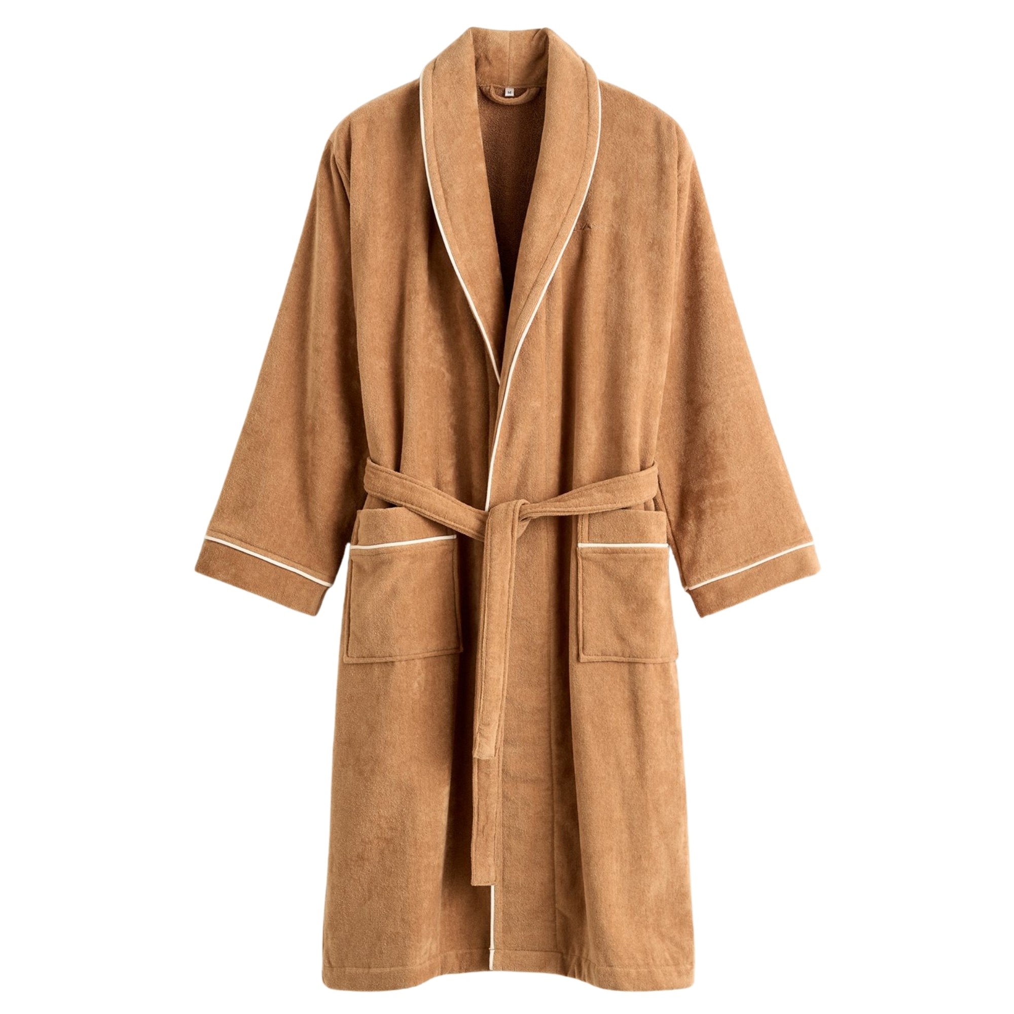 GANT Chalatas, Smėlio, Velour Robe