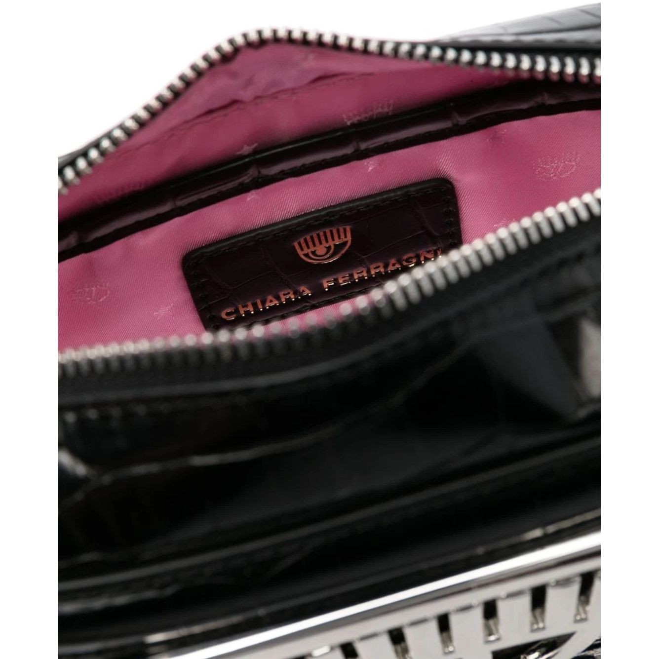 CHIARA FERRAGNI Rankinė per petį moterims, Juoda, Eyelike buckle  crossbody 4