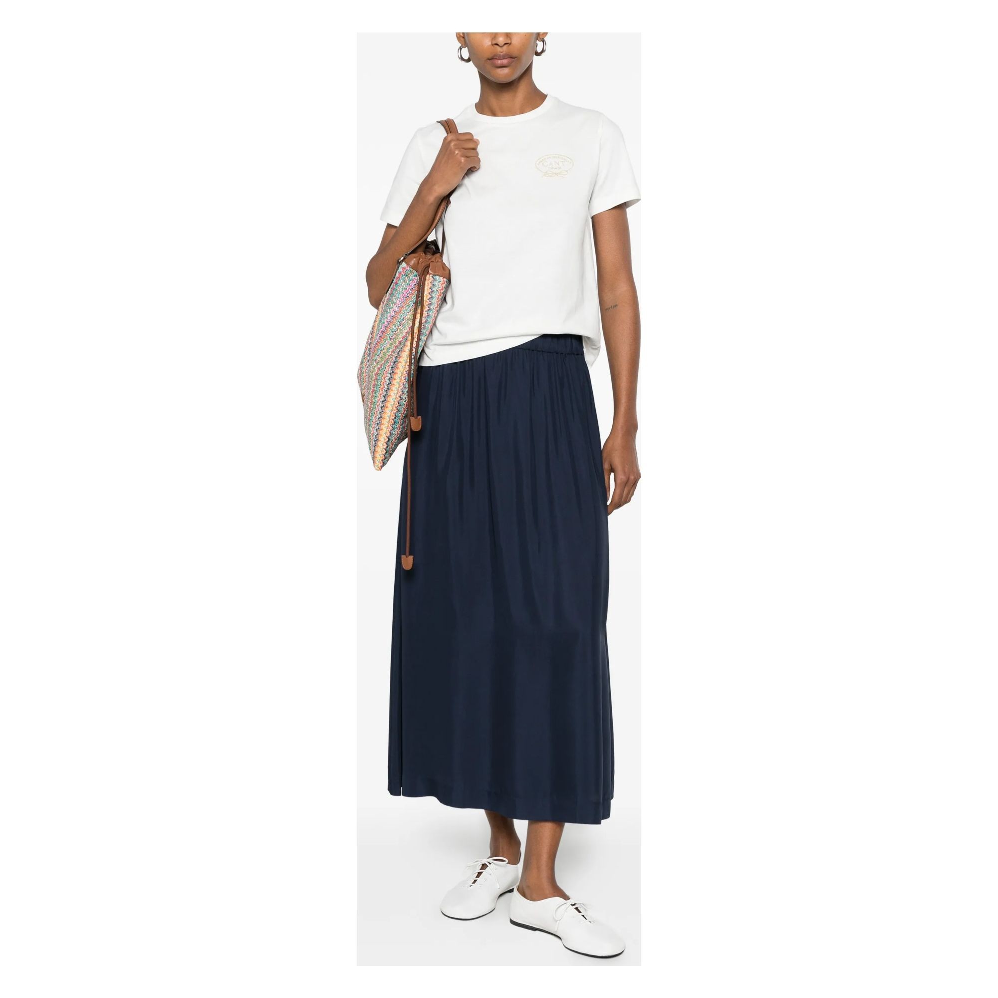 GANT Midi sijonas moterims, Mėlyna, 4400263-433 Midi skirt 2