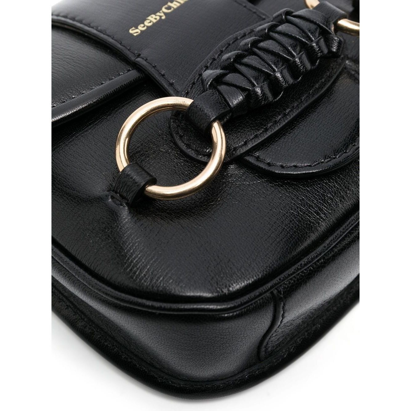 SEE BY CHLOE Rankinė per petį moterims, Juoda, Saddie satchel bag 3