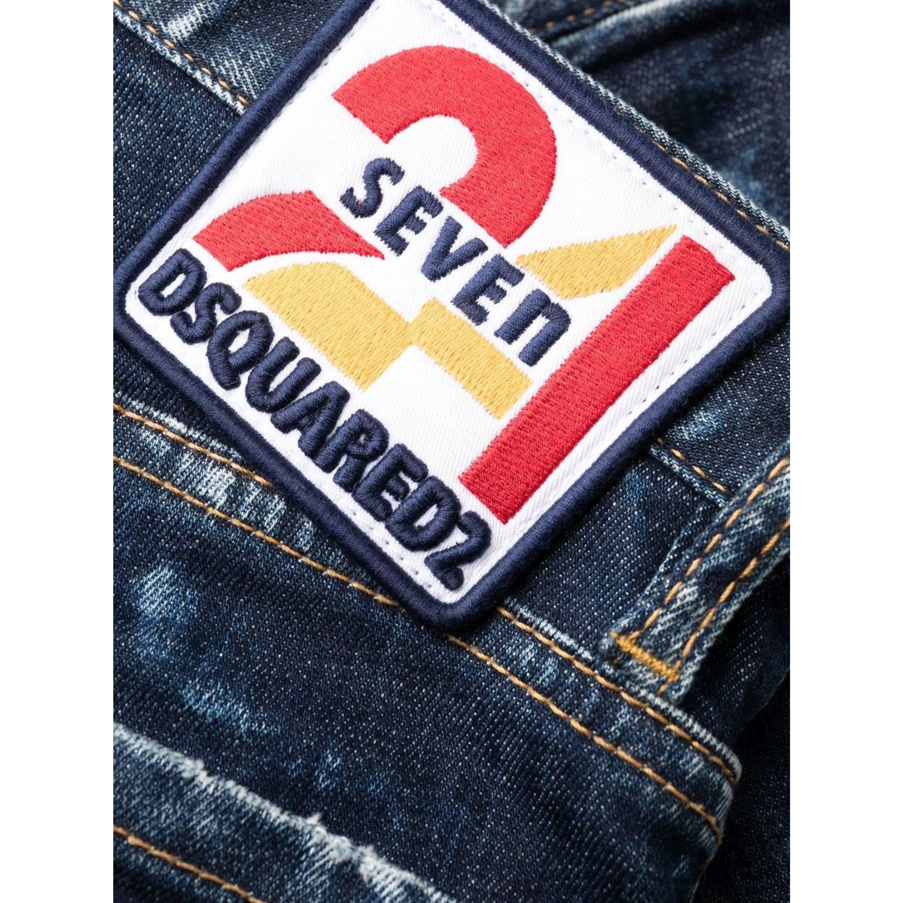 DSQUARED2 Aptempti džinsai vyrams, Mėlyna, Pants 5 pockets 3