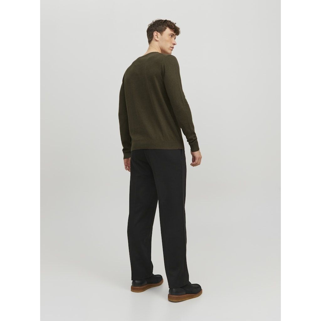 JACK & JONES Džemperis vyrams, Chaki, JJEEMIL KNIT CREW NE 5
