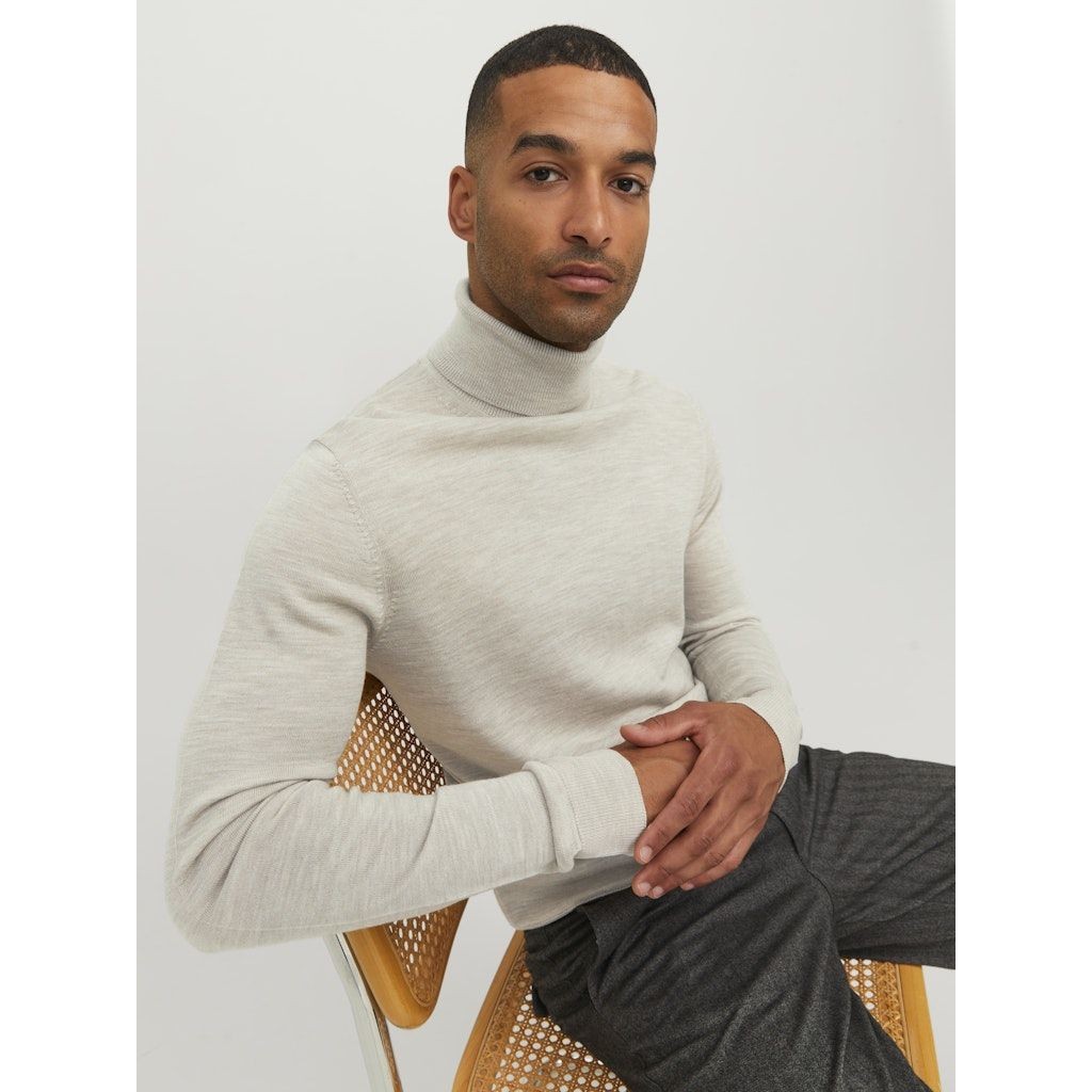 JACK & JONES Megztinis vyrams, Smėlio, JPRBLABUSHWICK MERINO 6