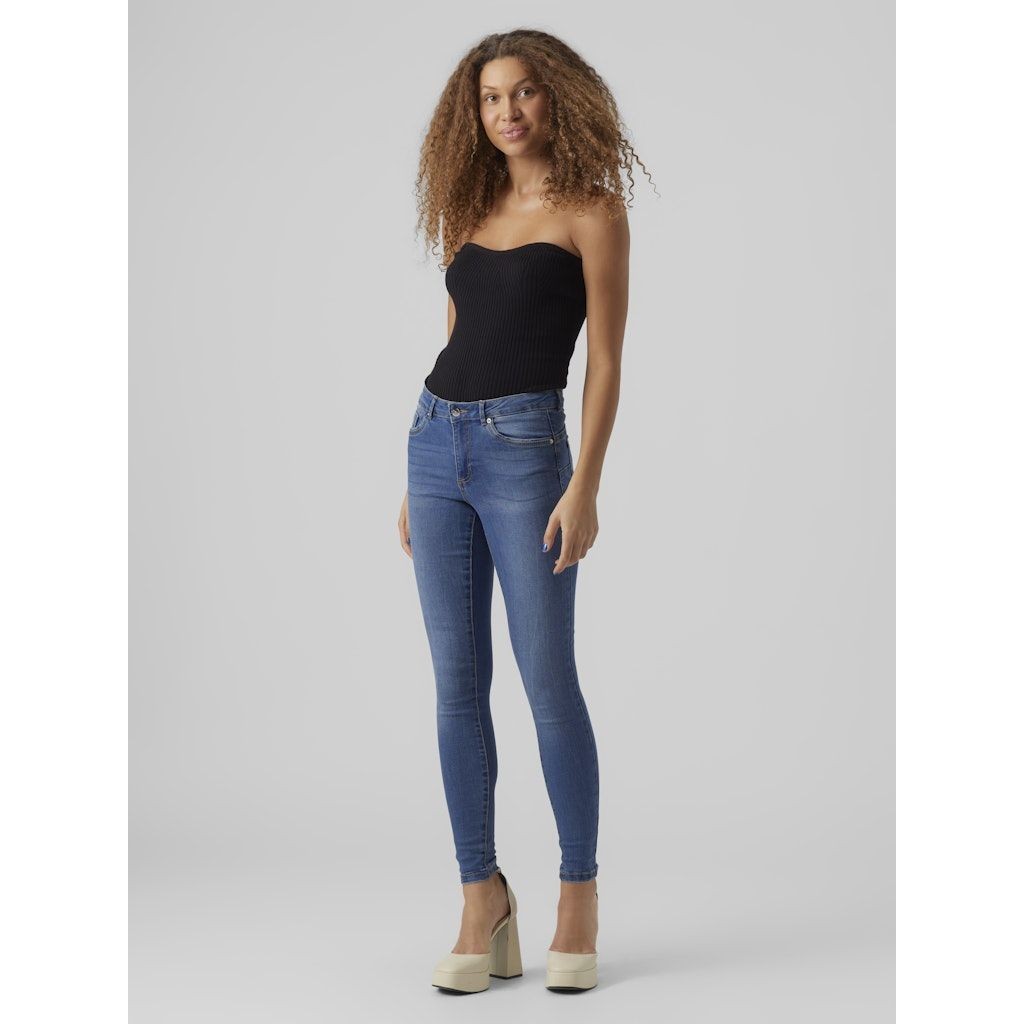 VERO MODA Tiesūs džinsai moterims, Mėlyna, VMALIA MR S SHAPE J V 4