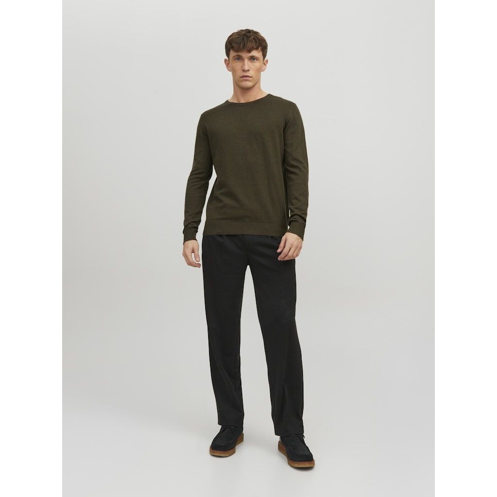 JACK & JONES Džemperis vyrams, Chaki, JJEEMIL KNIT CREW NE 3