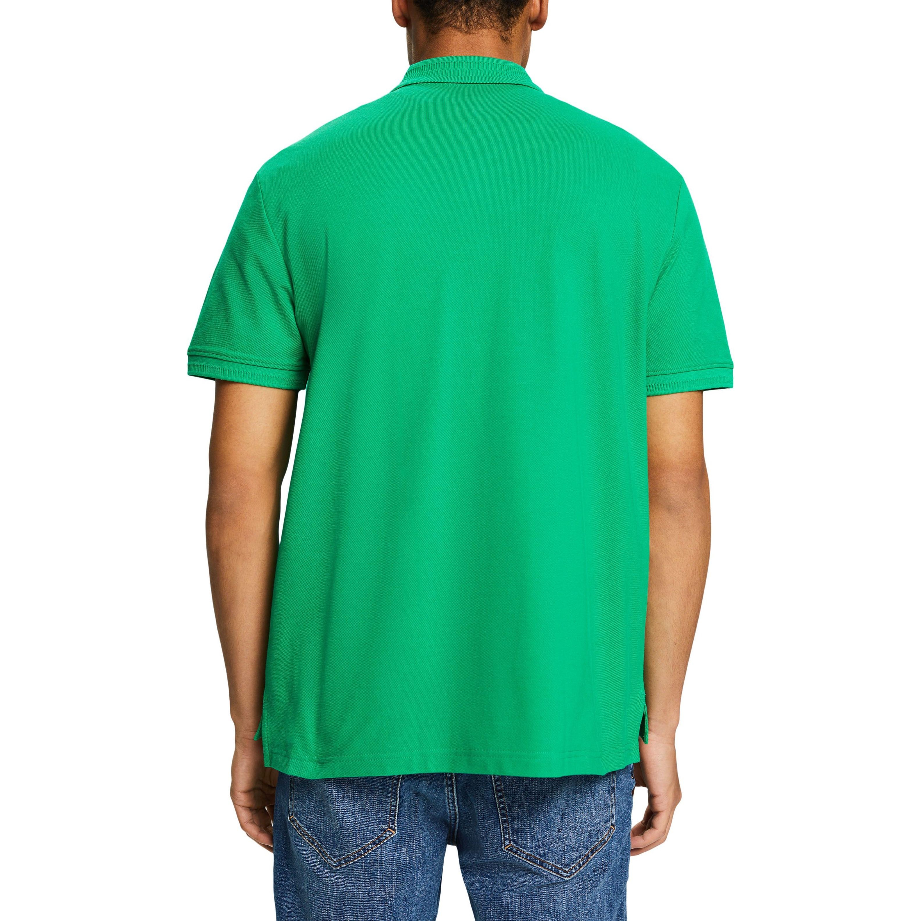 ESPRIT Polo marškiniai ilgos rank. vyrams, Žalia, Cotton Pique Polo Shirt, esp993ee2k320-310 3