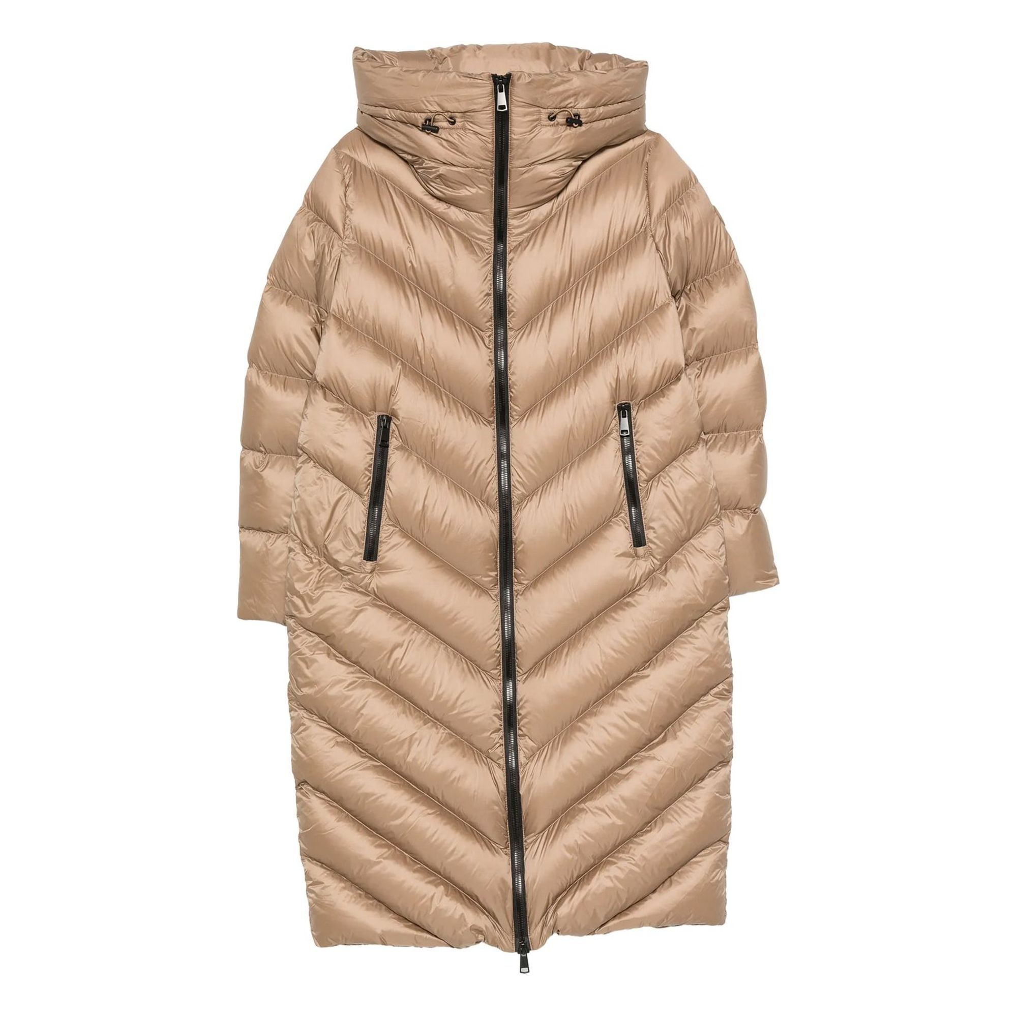 SERGIO MORETTI Pūkinė striukė moterims, Smėlio, Jackets 1