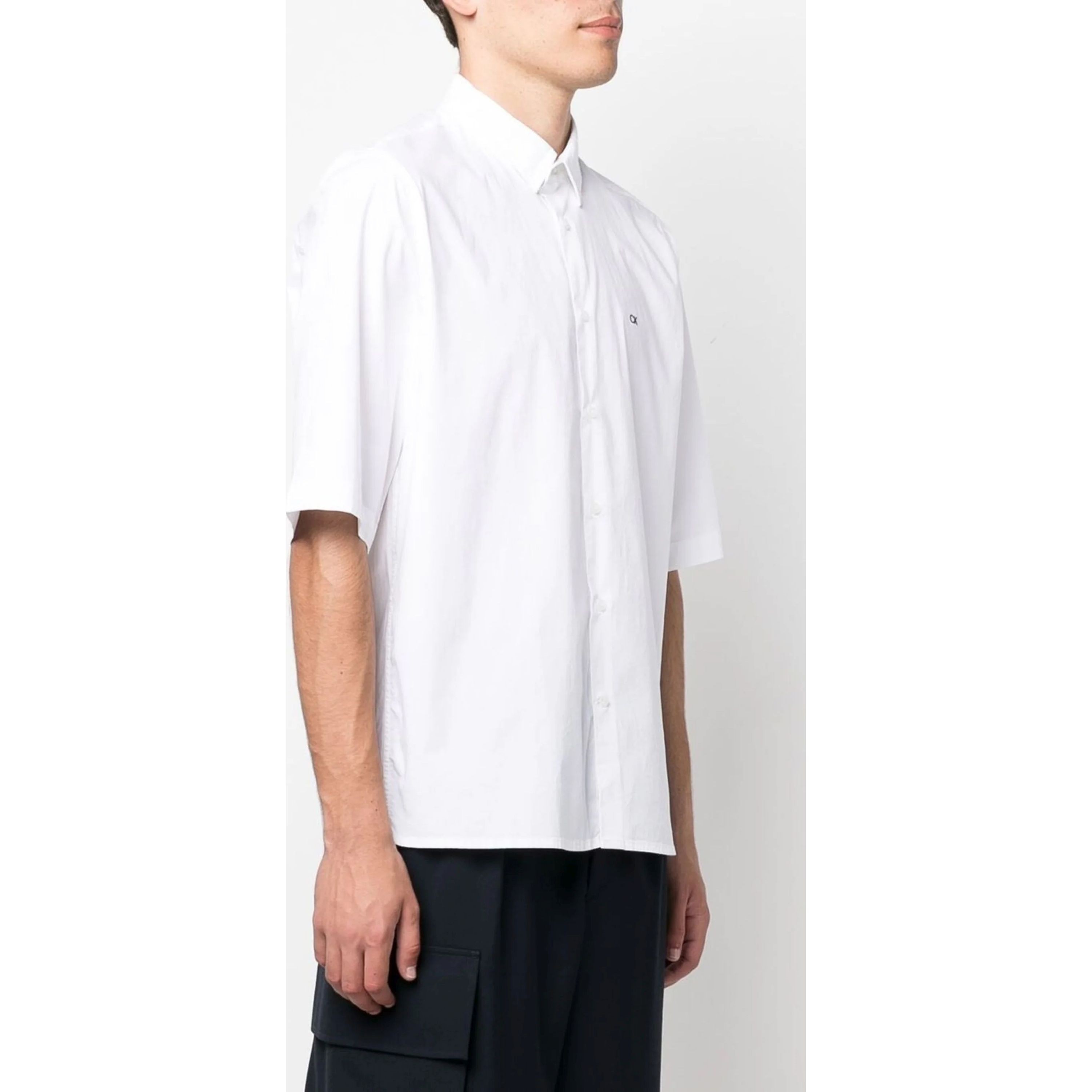 CALVIN KLEIN Marškiniai trump. rankovėmis vyrams, Balta, CASUAL SHIRT 2