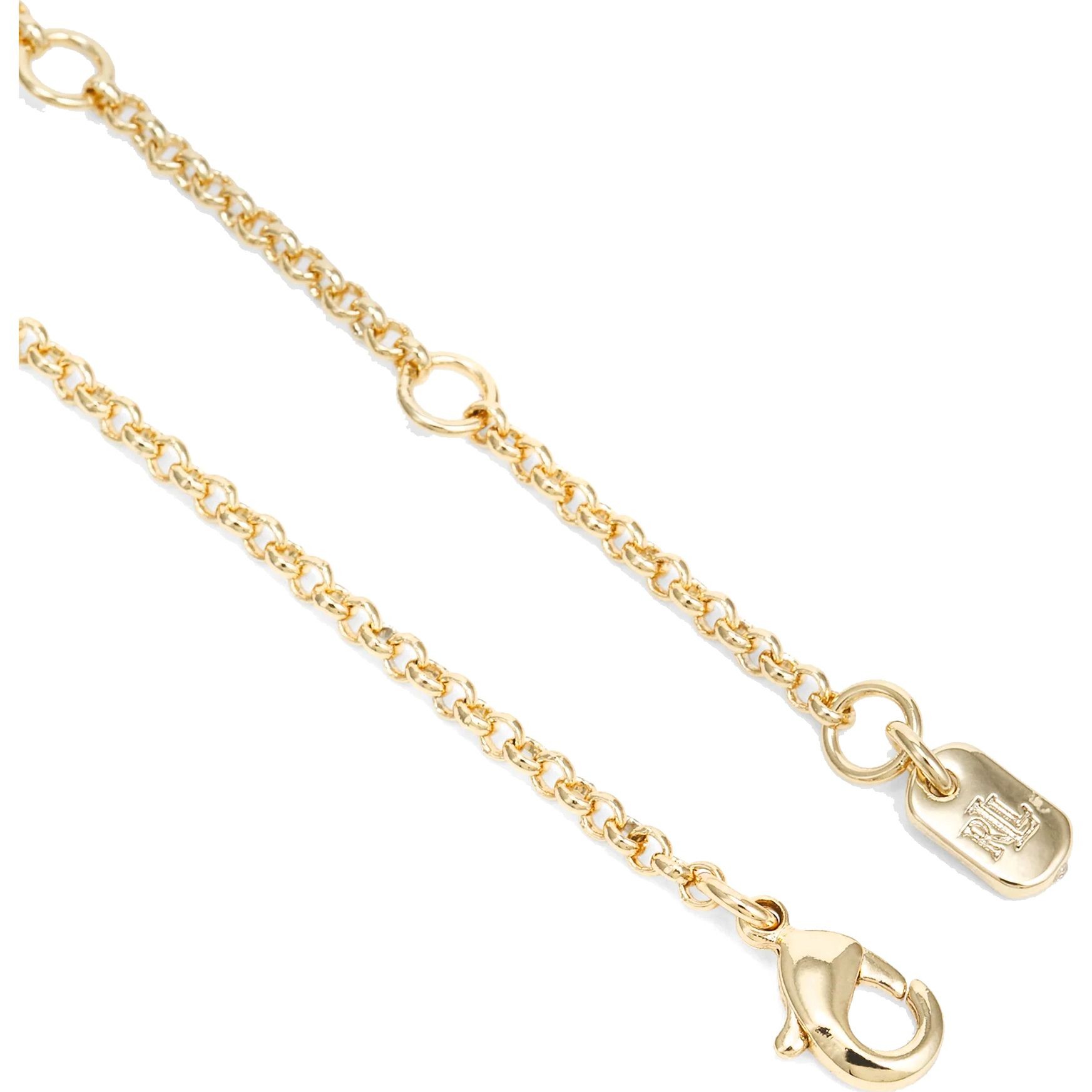 RALPH LAUREN Kaklo papuošalai moterims, Auksinė, Nk 16" script logo pendant 2