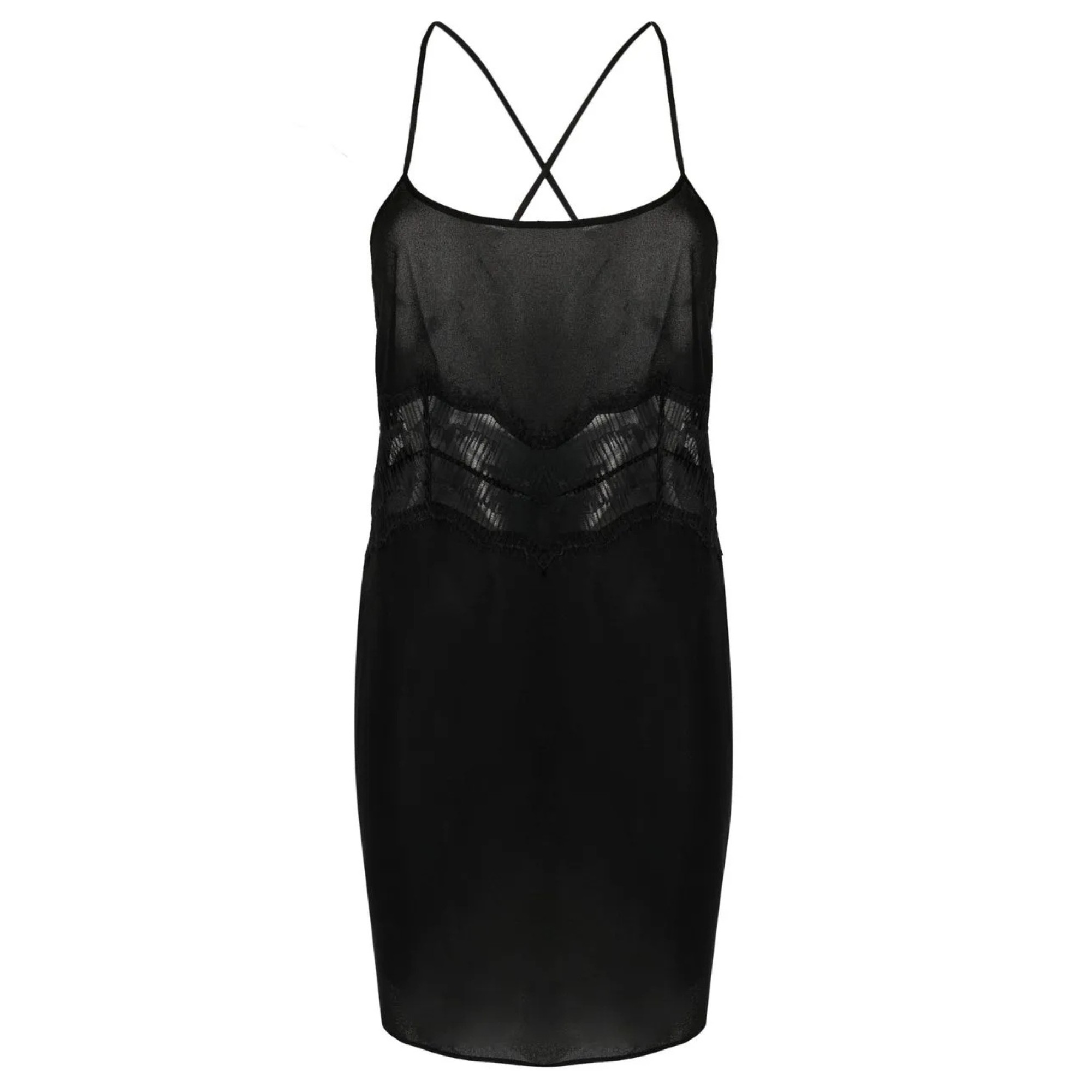 CALVIN KLEIN UW Naktiniai marškiniai moterims, Juoda, Chemise 1