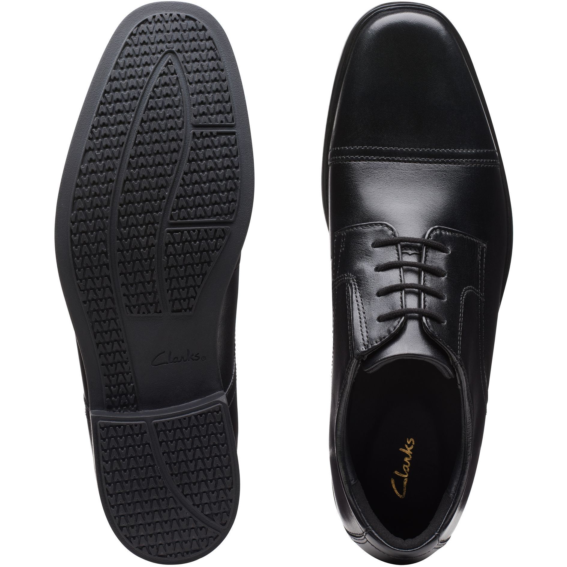 CLARKS Klasikiniai batai vyrams, Juoda, Howard Cap Formal 6
