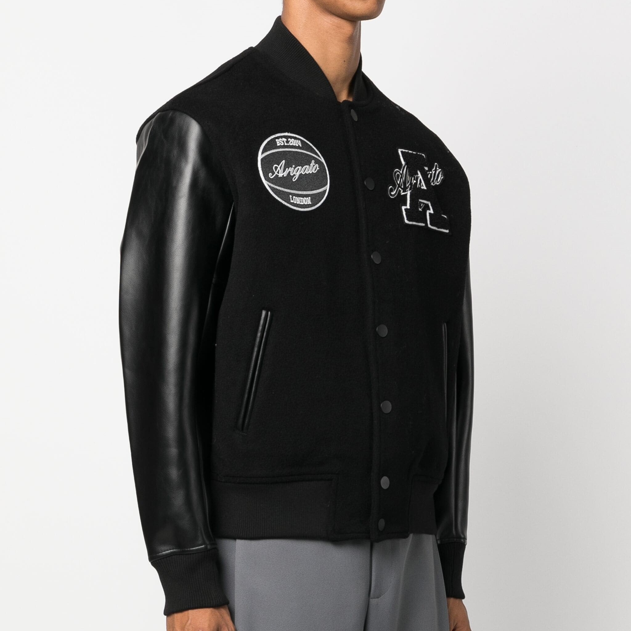 AXEL ARIGATO Bomberis vyrams, Juoda, Hudson varsity jacket 2