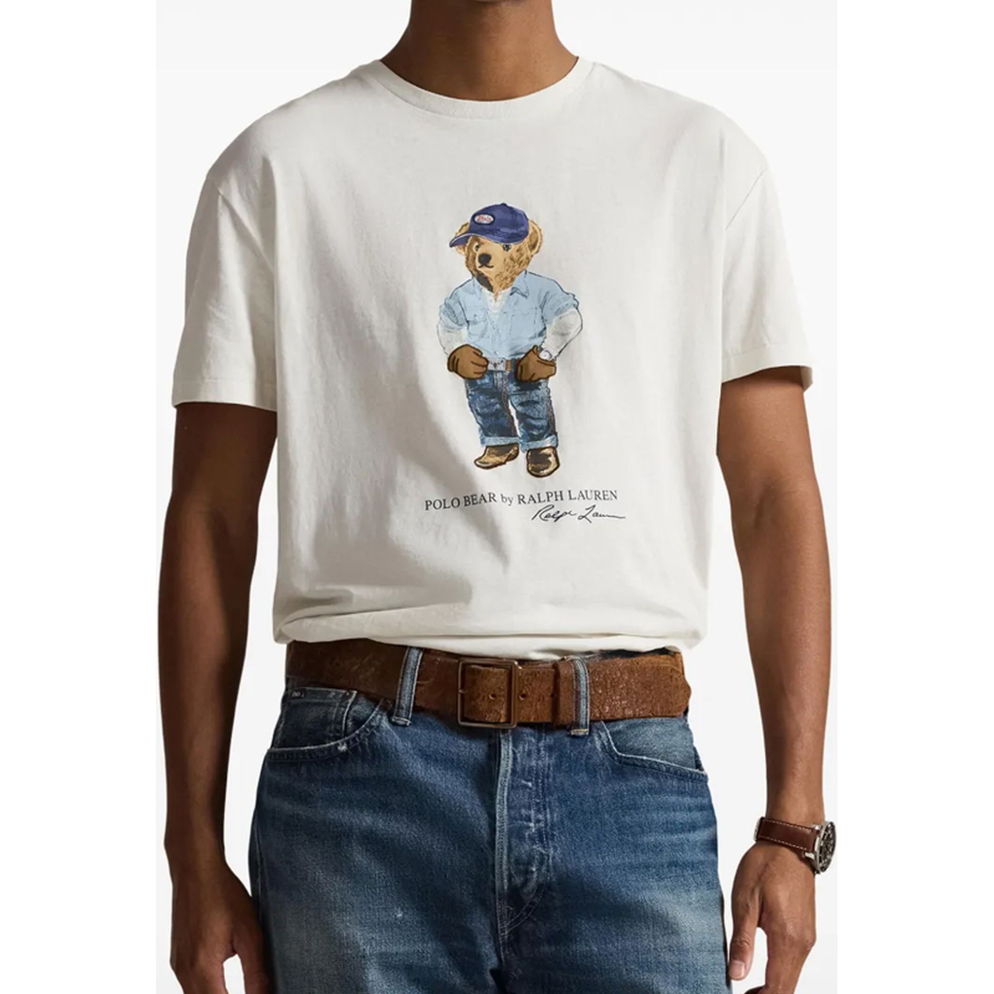 POLO RALPH LAUREN Marškinėliai trump. rankovėmis vyrams, Balta, Knit-t-shirt 2