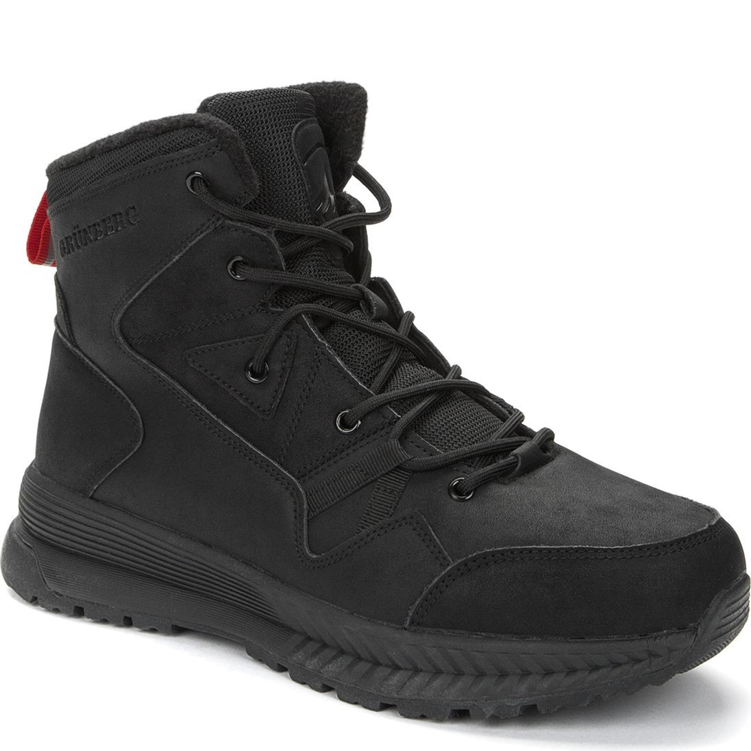 GRUNBERG Pašiltinti aulinukai vyrams, Juoda, WARM BOOTS