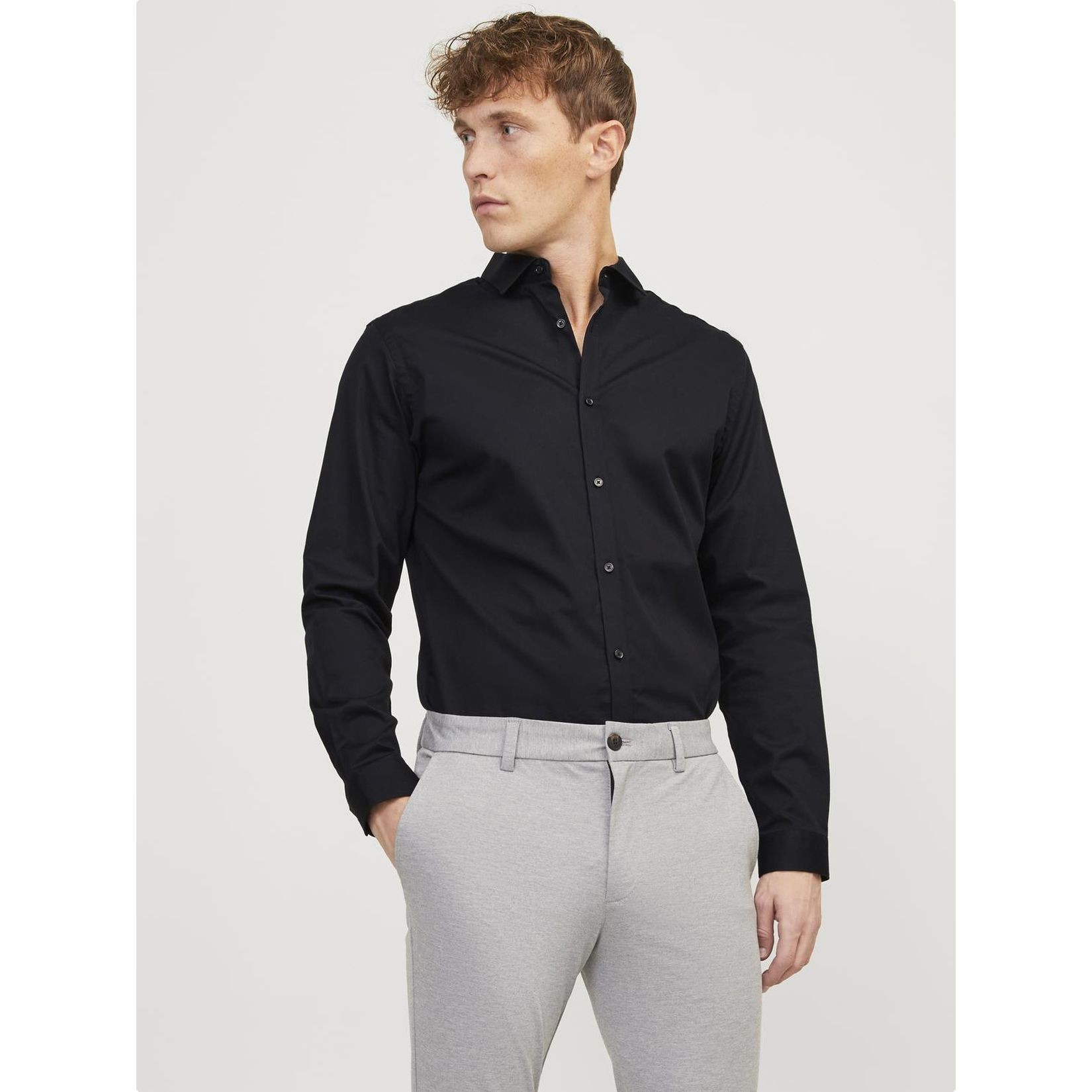JACK & JONES Marškiniai vyrams, Juoda, JPRBLACARDIFF SHIRT L/ 2