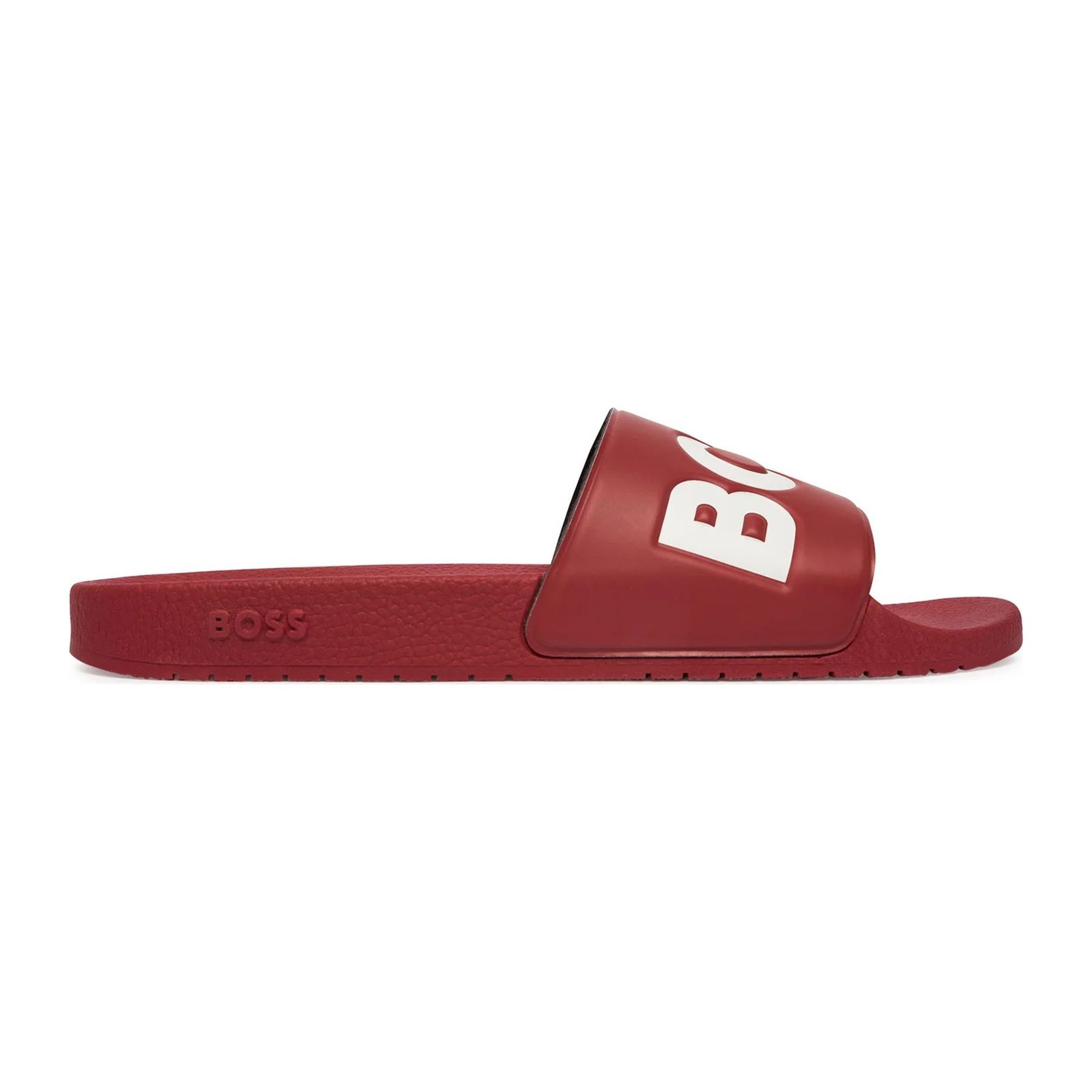 HUGO BOSS Guminės šlepetės vyrams, Raudona, Slides 2