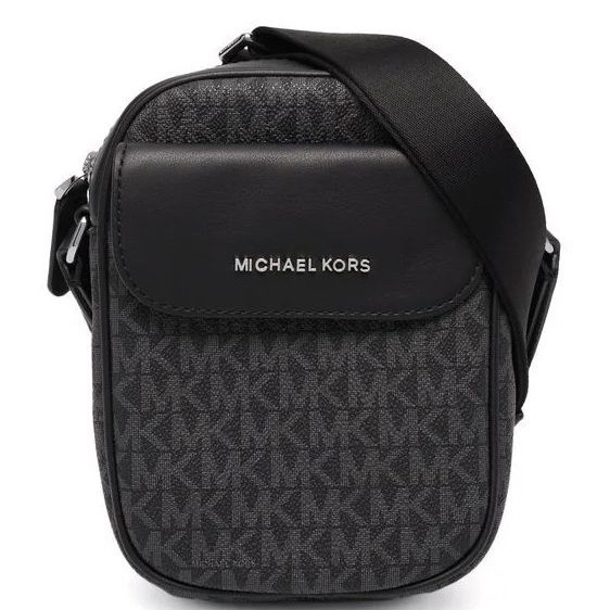 MICHAEL KORS Rankinė per petį vyrams, Juoda, Flap phone crossbody 1