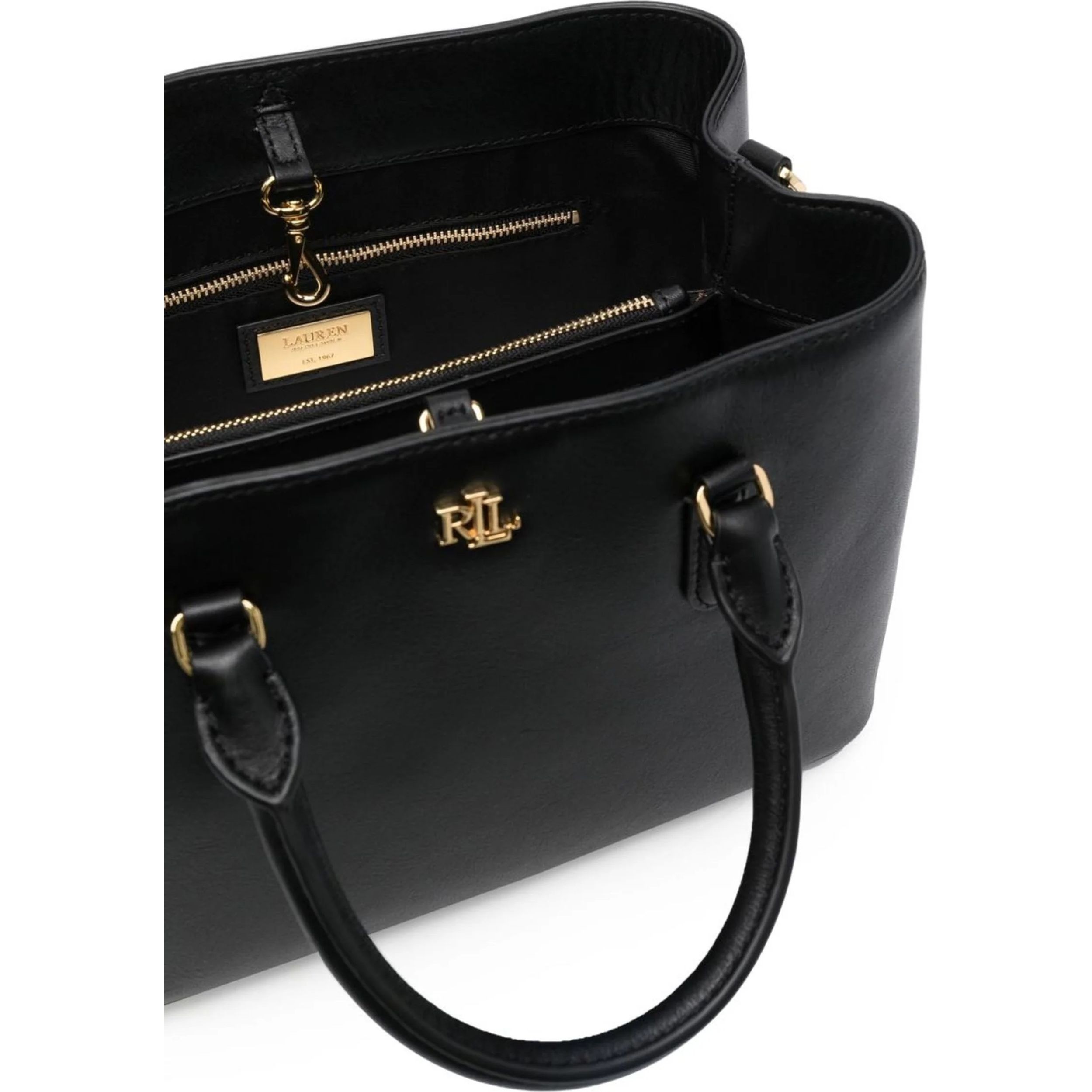 LAUREN RALPH LAUREN Pirkinių krepšys moterims, Juoda, Mary medium satchel bag 4