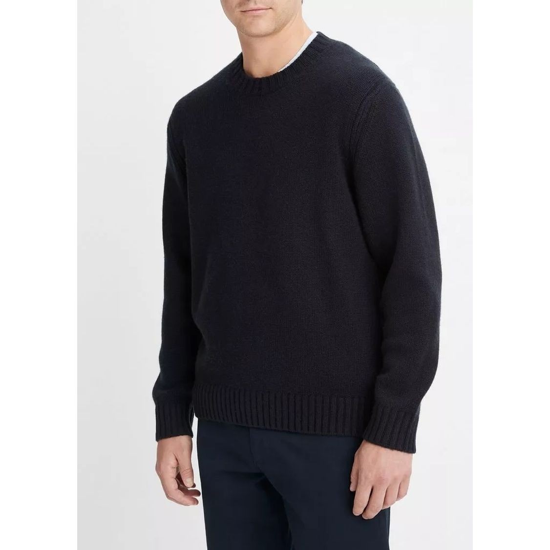VINCE Megztinis vyrams, Mėlyna, Relaxed crew sweater 2
