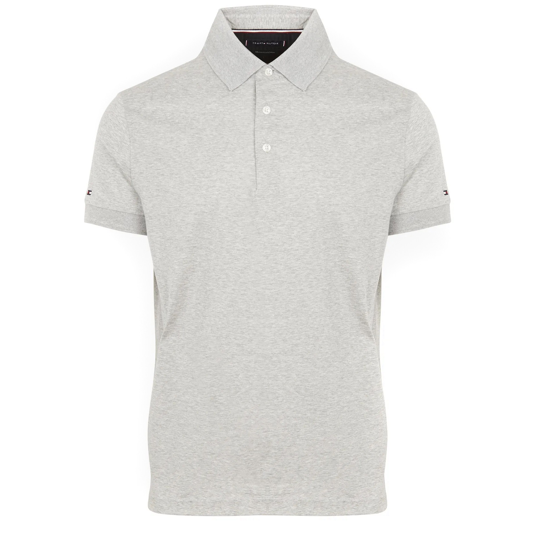 TOMMY HILFIGER Polo marškiniai trumpos rank. vyrams, Pilka, Dc es mercerized polo slim 1