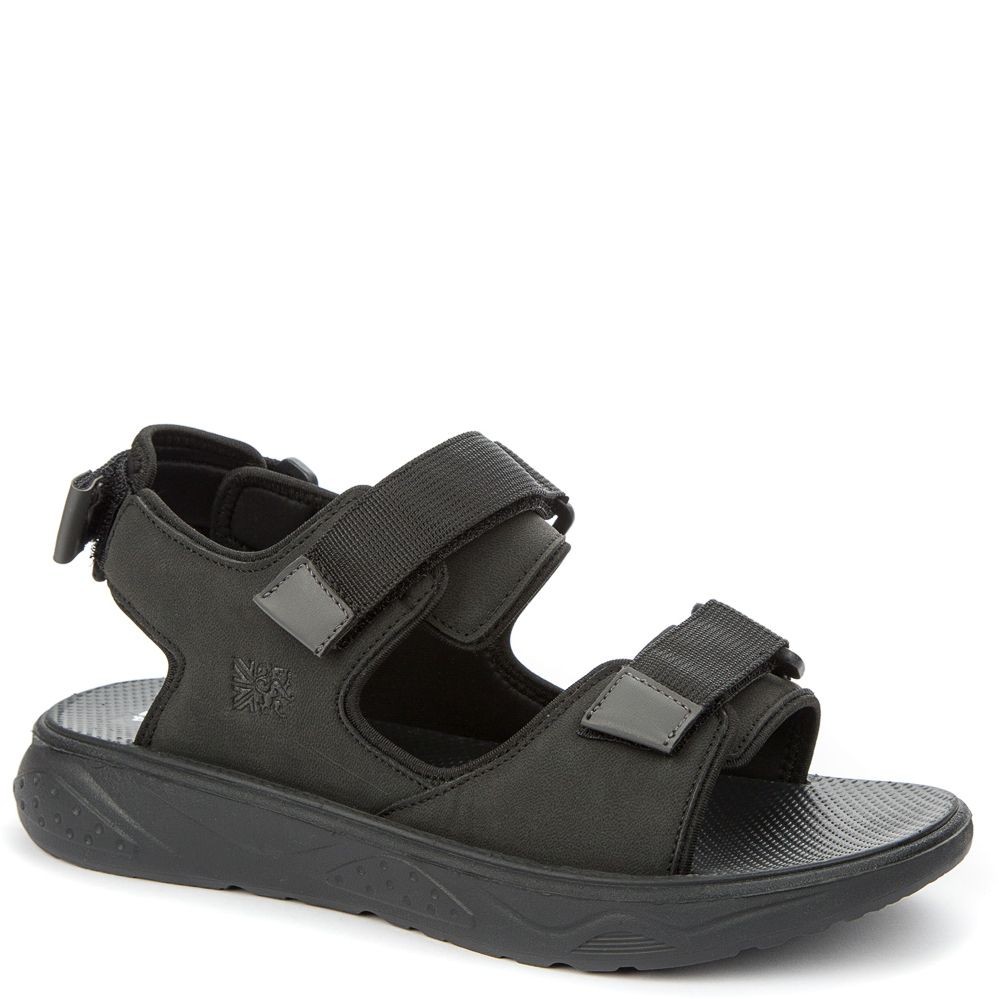 CROSBY Basutės vyrams, Juoda, SANDALS