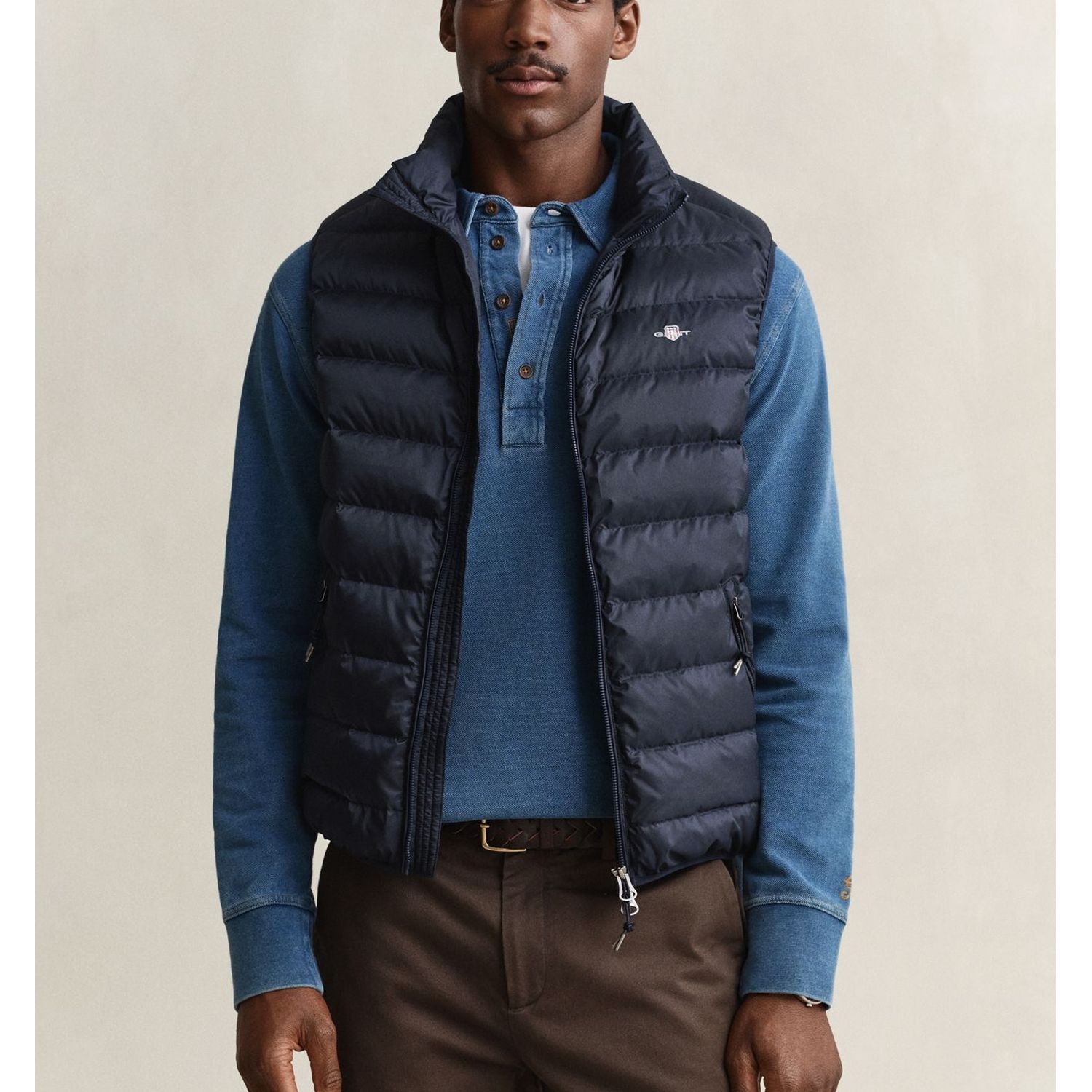 GANT Pūkinė liemenė vyrams, Mėlyna, Light down vest 2