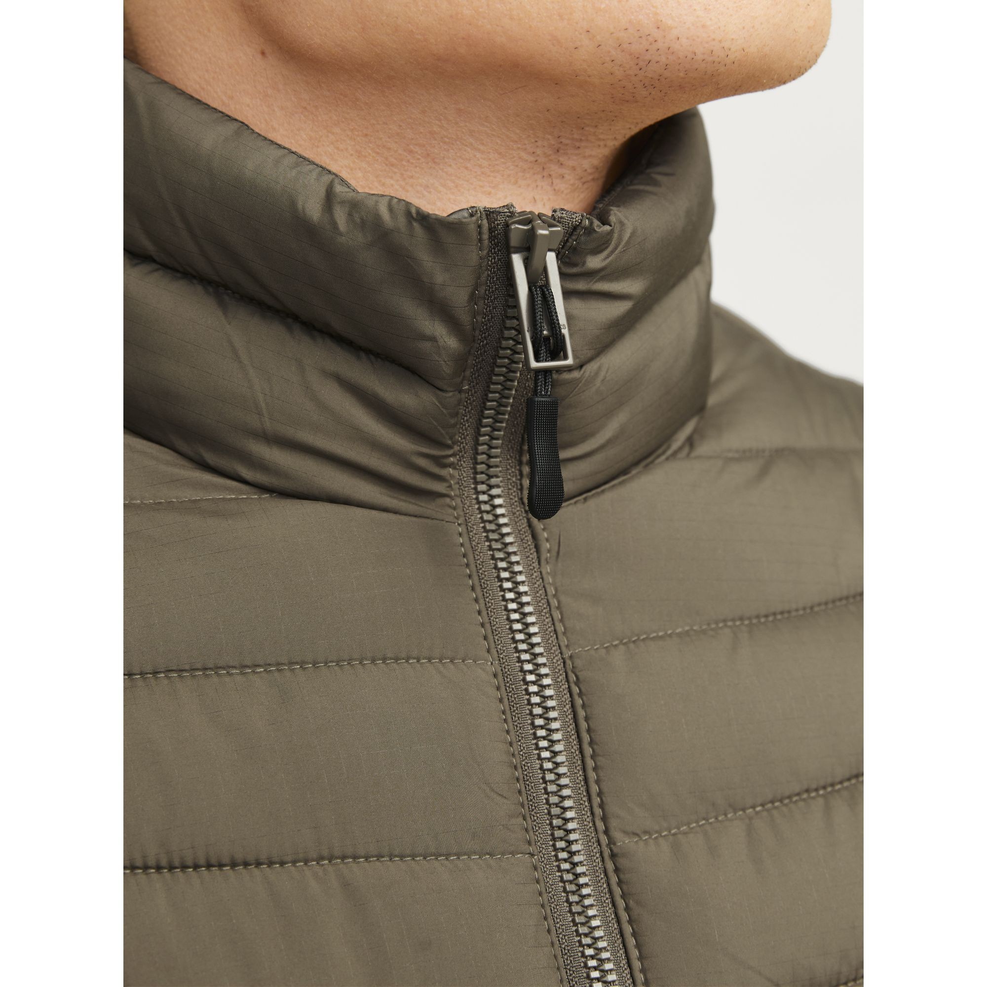 JACK & JONES Lengva striukė vyrams, Chaki, State packable puffer collar 5