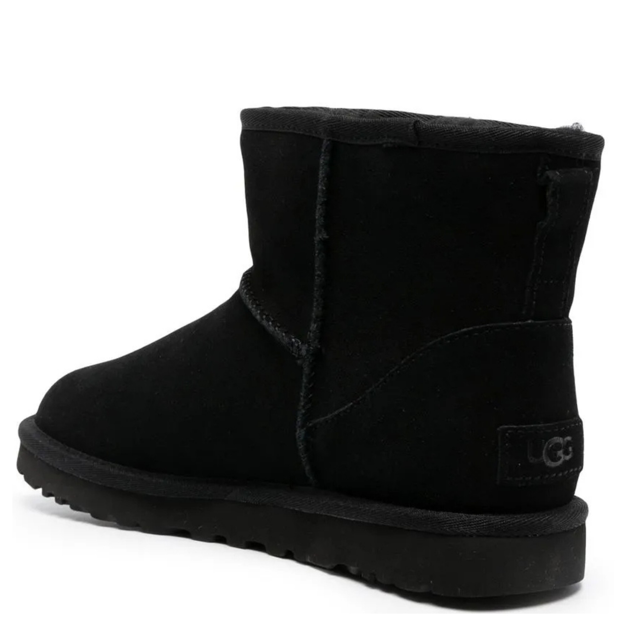 UGG Aulinukai moterims, Juoda, Classic Mini Side Logo BOOTIES 3