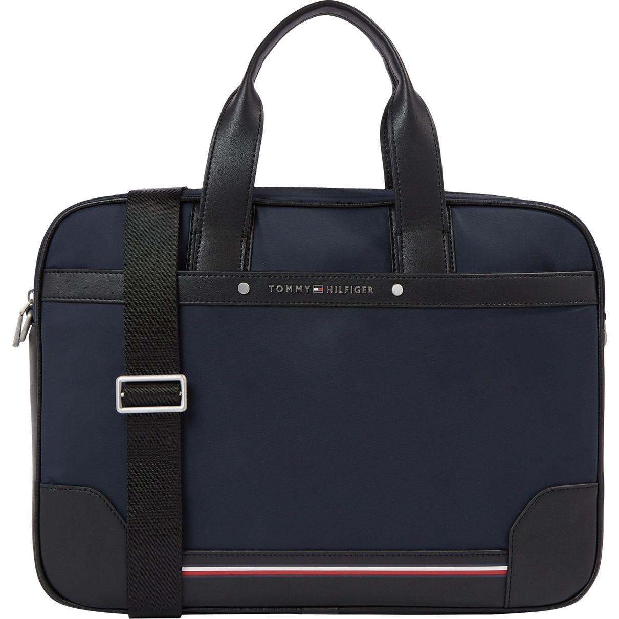 TOMMY HILFIGER Dėklas kompiuteriui vyrams, Mėlyna, Central repreve computer bag 1