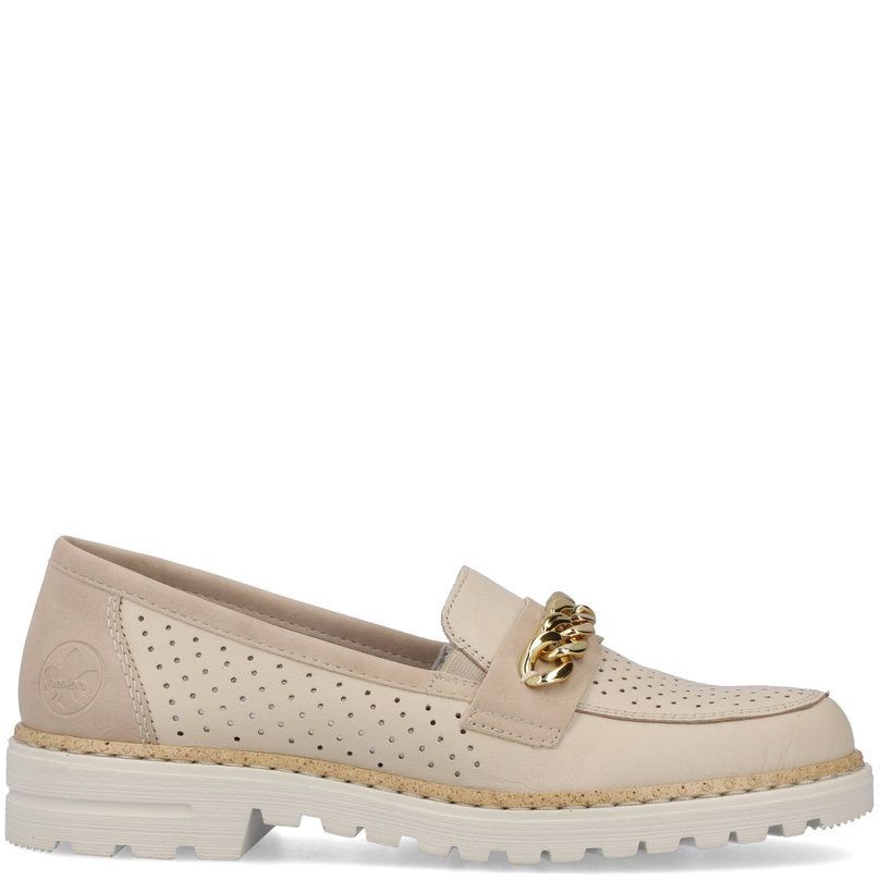 RIEKER Loaferiai moterims, Smėlio, LOAFERS 2