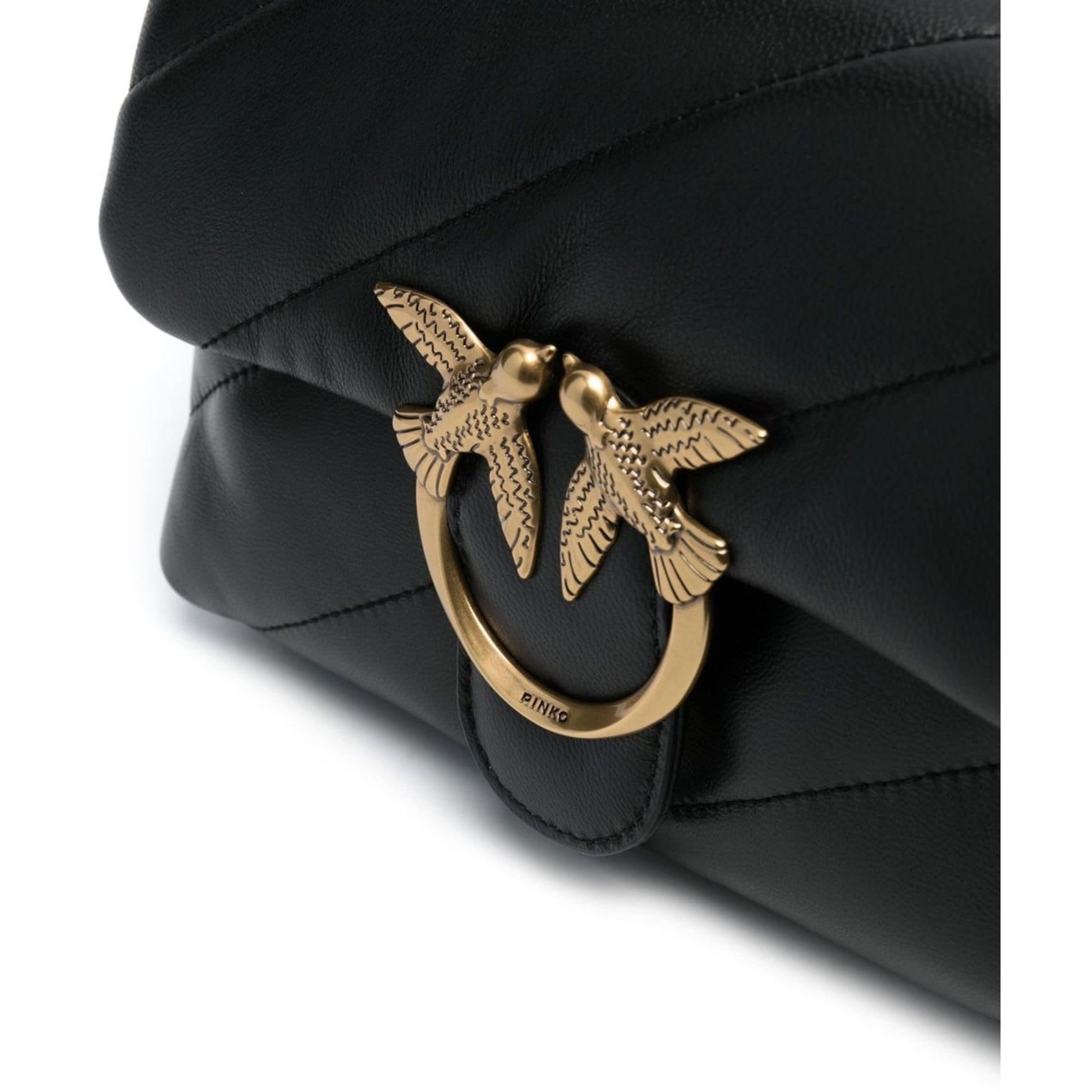 PINKO Rankinė per petį moterims, Juoda, Love puff mini bag, PIN100039A0F2-Z99Q 3