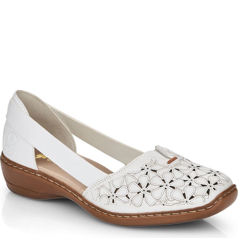 RIEKER Bateliai - moterims, Balta, SANDALS 1