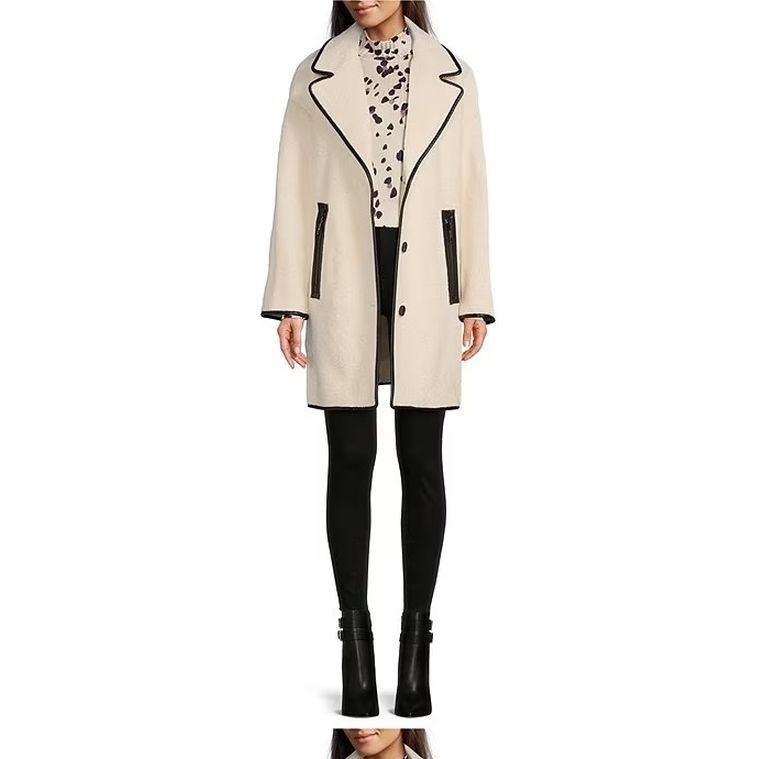DKNY Lengvas paltas moterims, Kūno, L/s 3 button coat 3