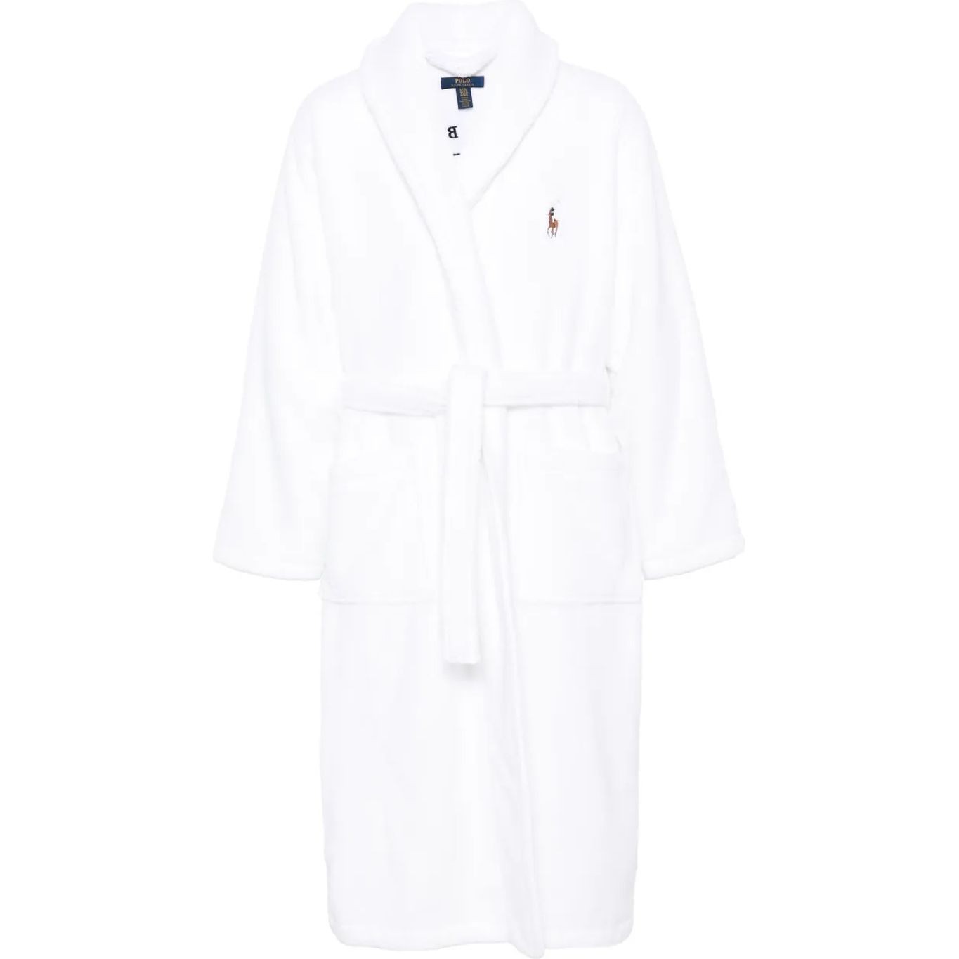 POLO RALPH LAUREN Chalatas vyrams, Balta, L/s shawl-sleep-robe 1