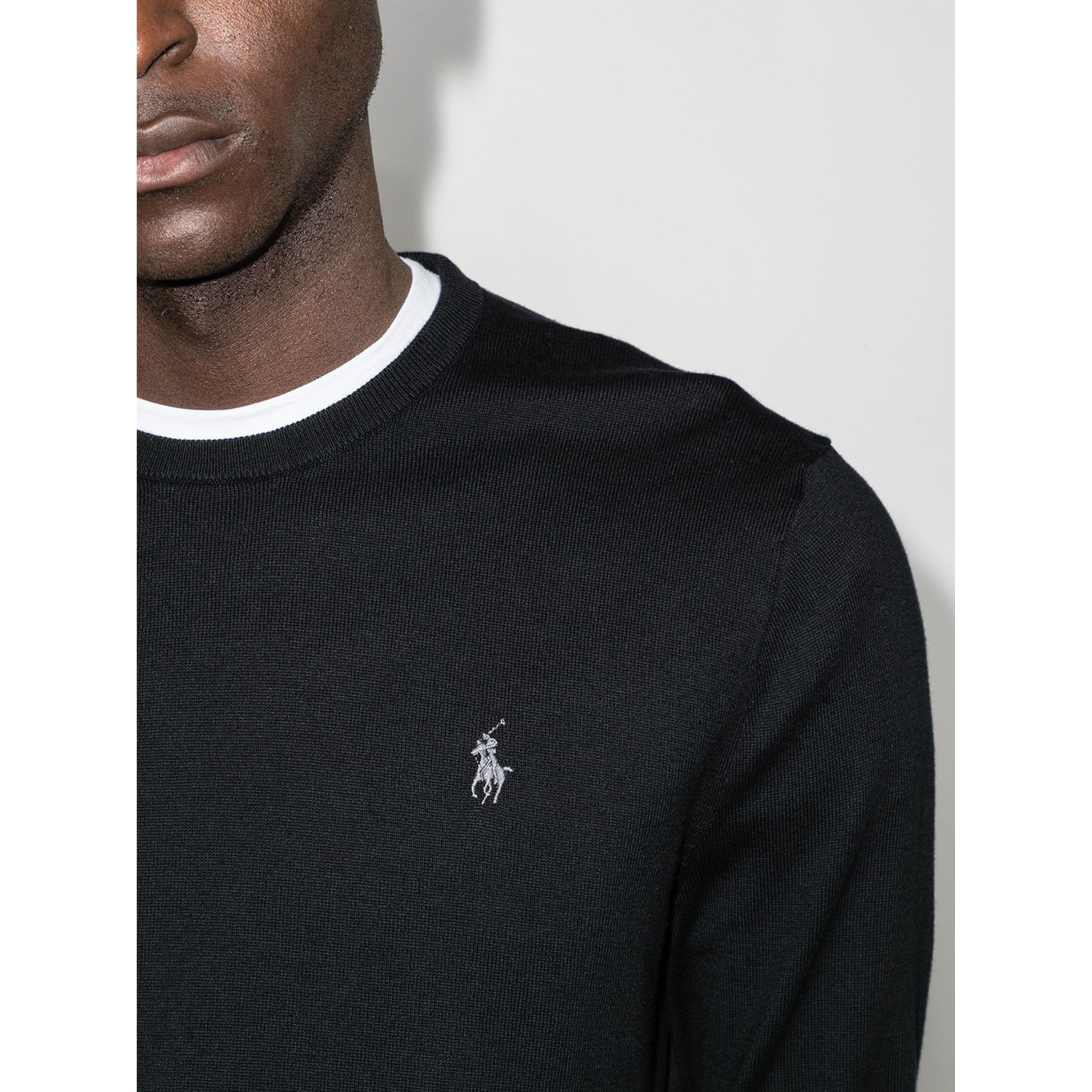 POLO RALPH LAUREN Megztinis vyrams, Juoda,  Long sleeve sweater 3