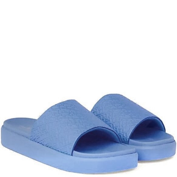 TOMMY HILFIGER Guminės šlepetės moterims, Mėlyna, Platform pool slide 1