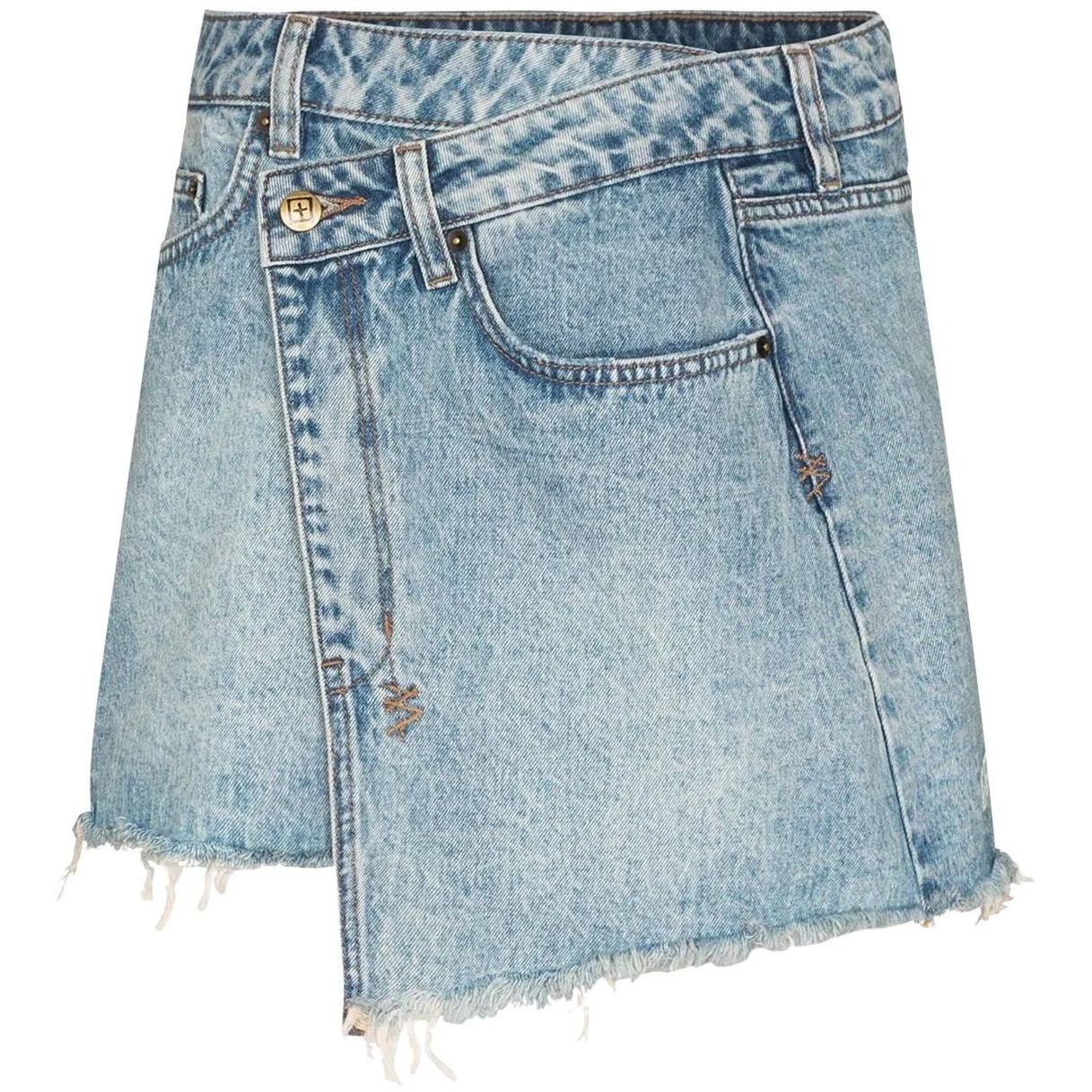 KSUBI Mini sijonas moterims, Mėlyna, Rap classic skirt 1