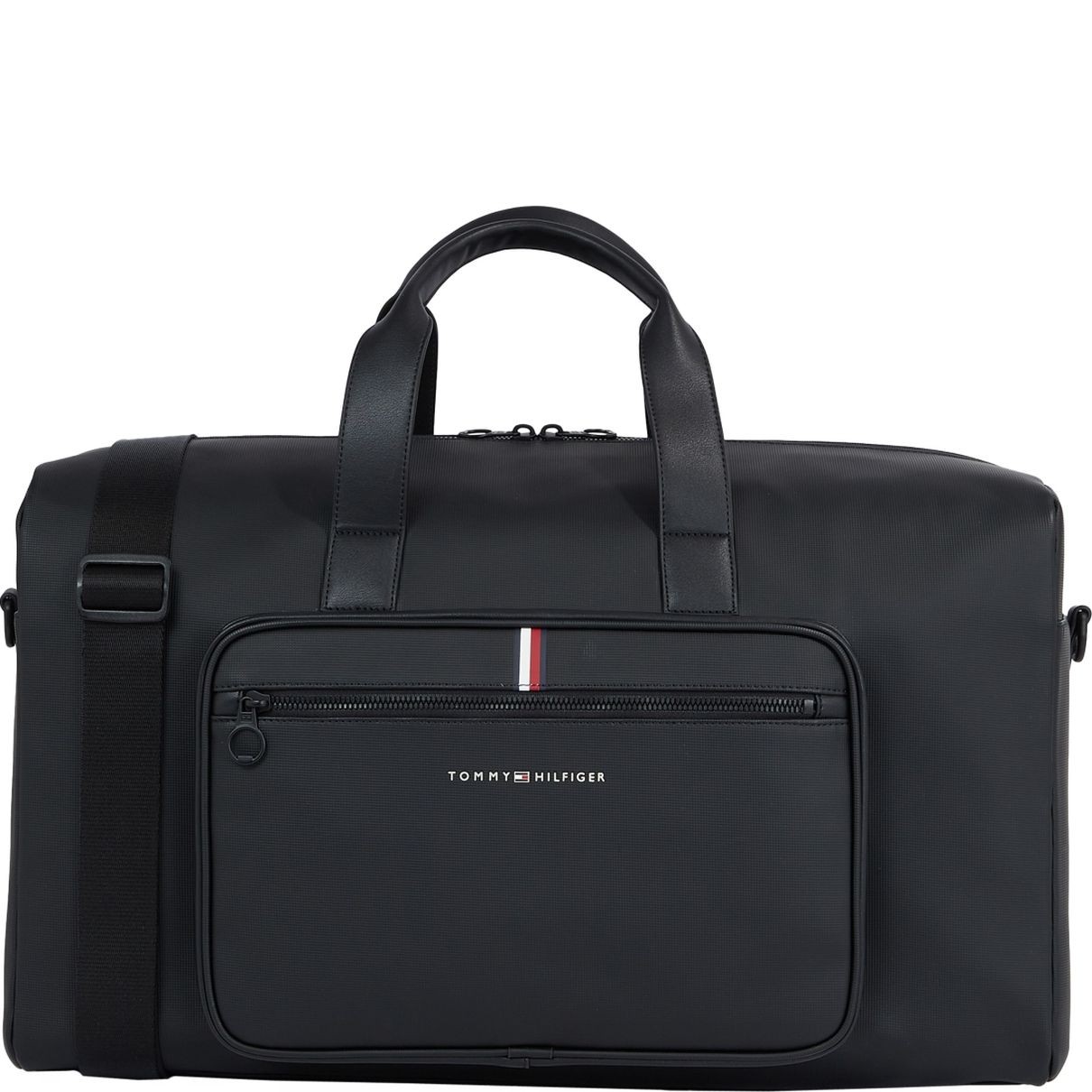 TOMMY HILFIGER Rankinė, krepšys vyrams, Juoda, Essential pique duffle 1