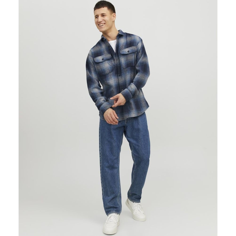 JACK & JONES Marškiniai vyrams, Mėlyna, JCOREACT DARREN OVERSH 7