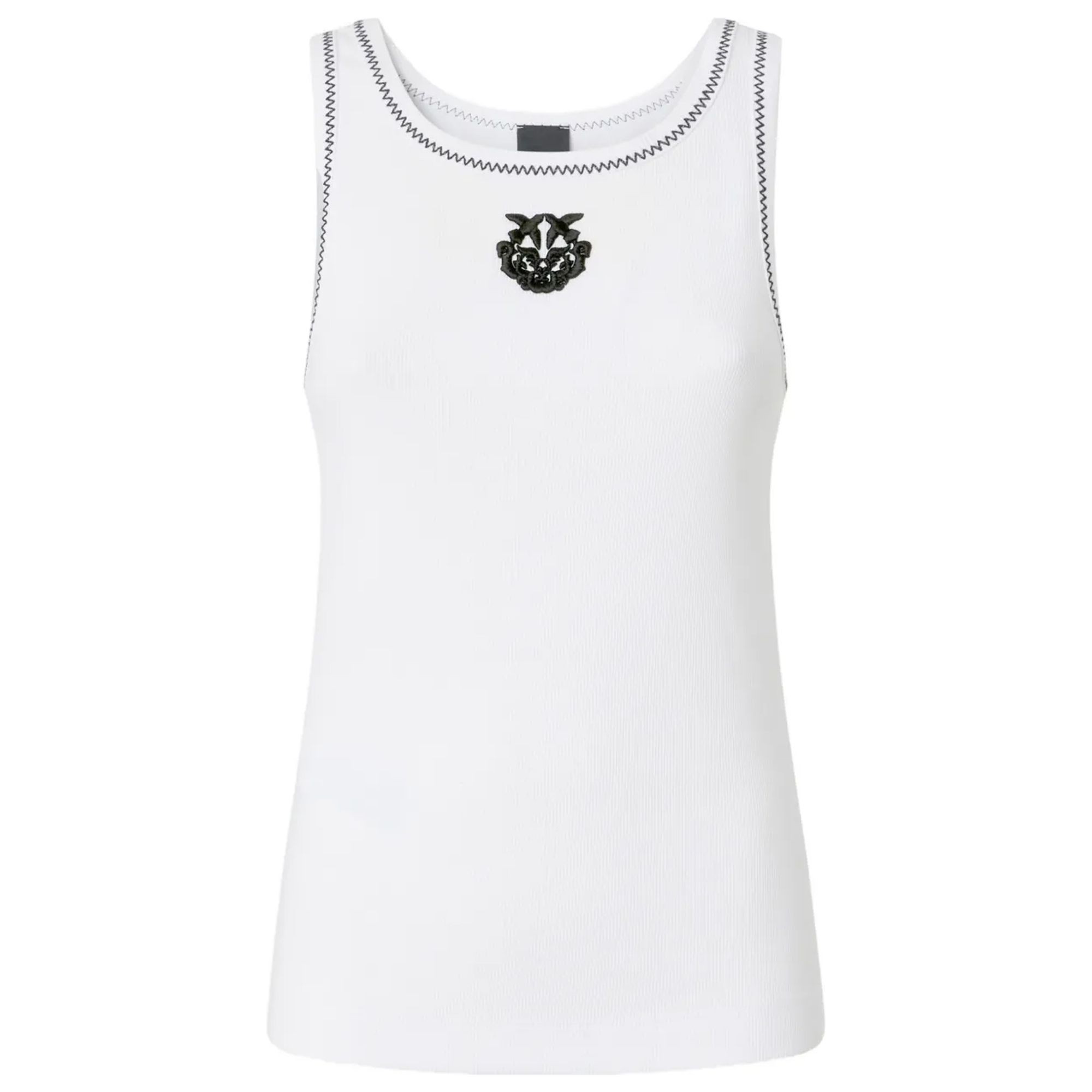 PINKO Marškiniai be rankovių moterims, Balta, Bitetto tank top 1