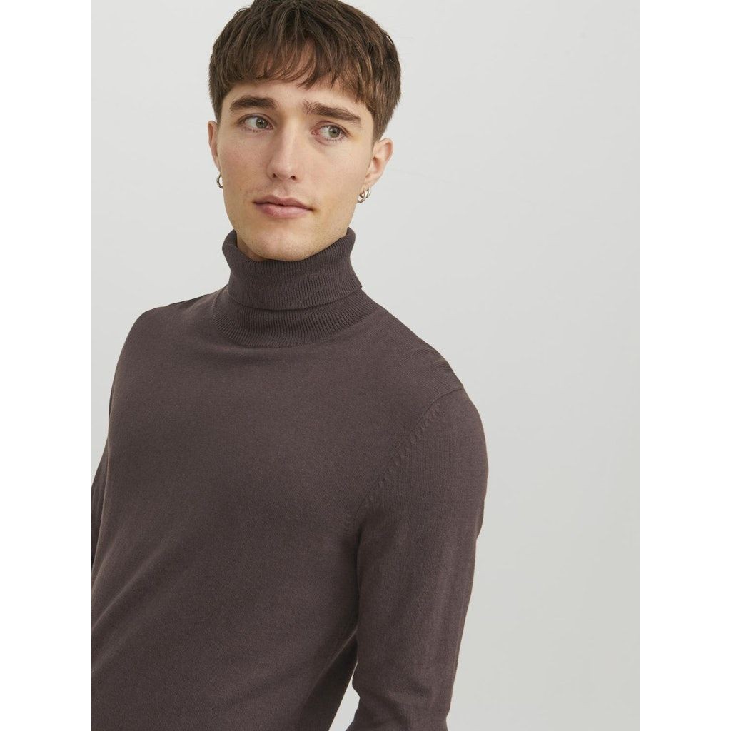 JACK & JONES Džemperis vyrams, Ruda, JJEEMIL KNIT ROLL NE 2