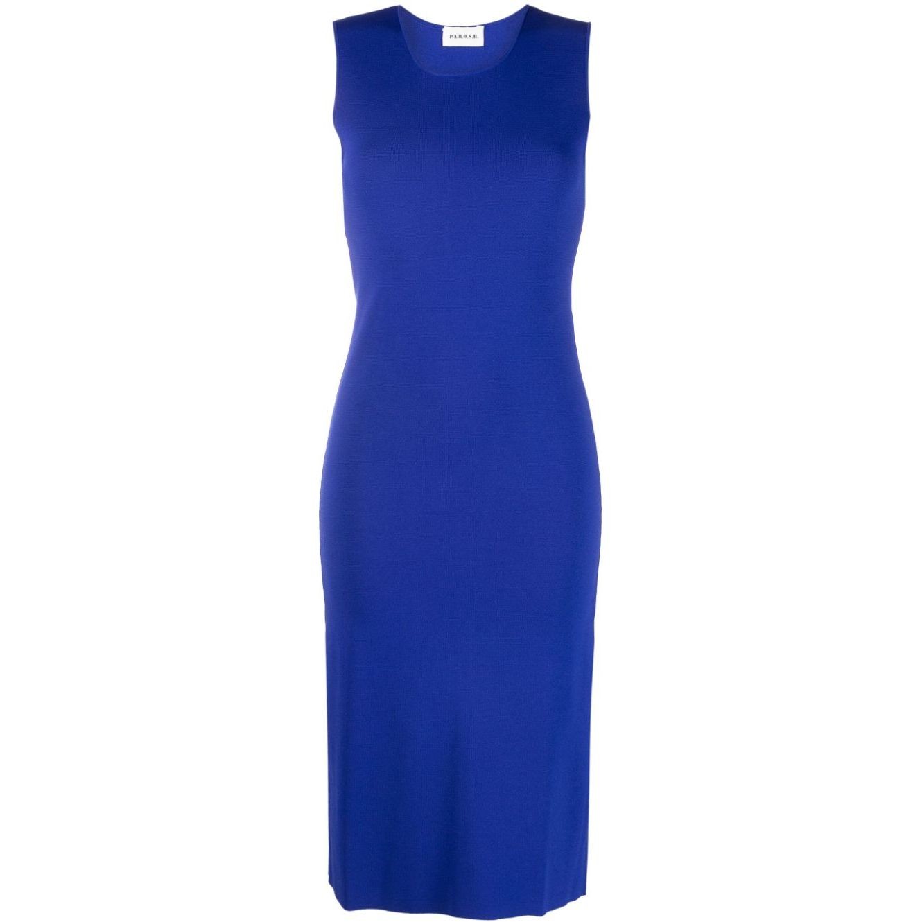 PAROSH Vakarinės suknelė moterims, Mėlyna, Tank sleeve dress