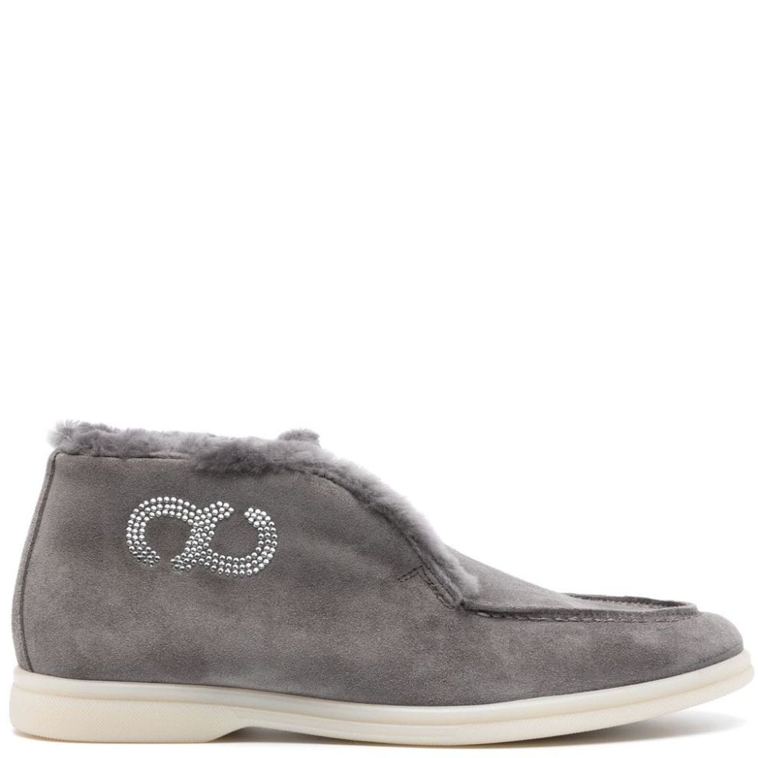 CESARE CASADEI Aulinukai moterims, Pilka, Antilope booties 2