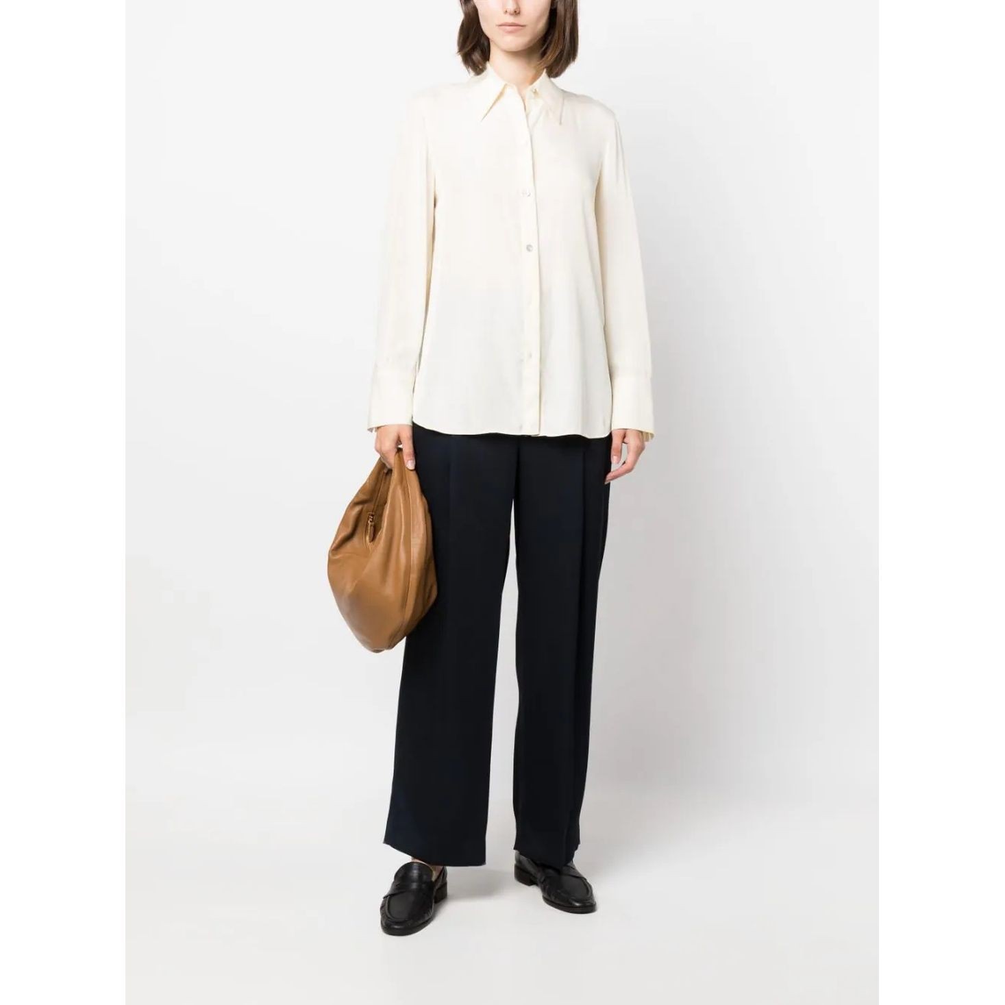 VINCE Palaidinės moterims, Kūno, Easy long sleeve button down 3
