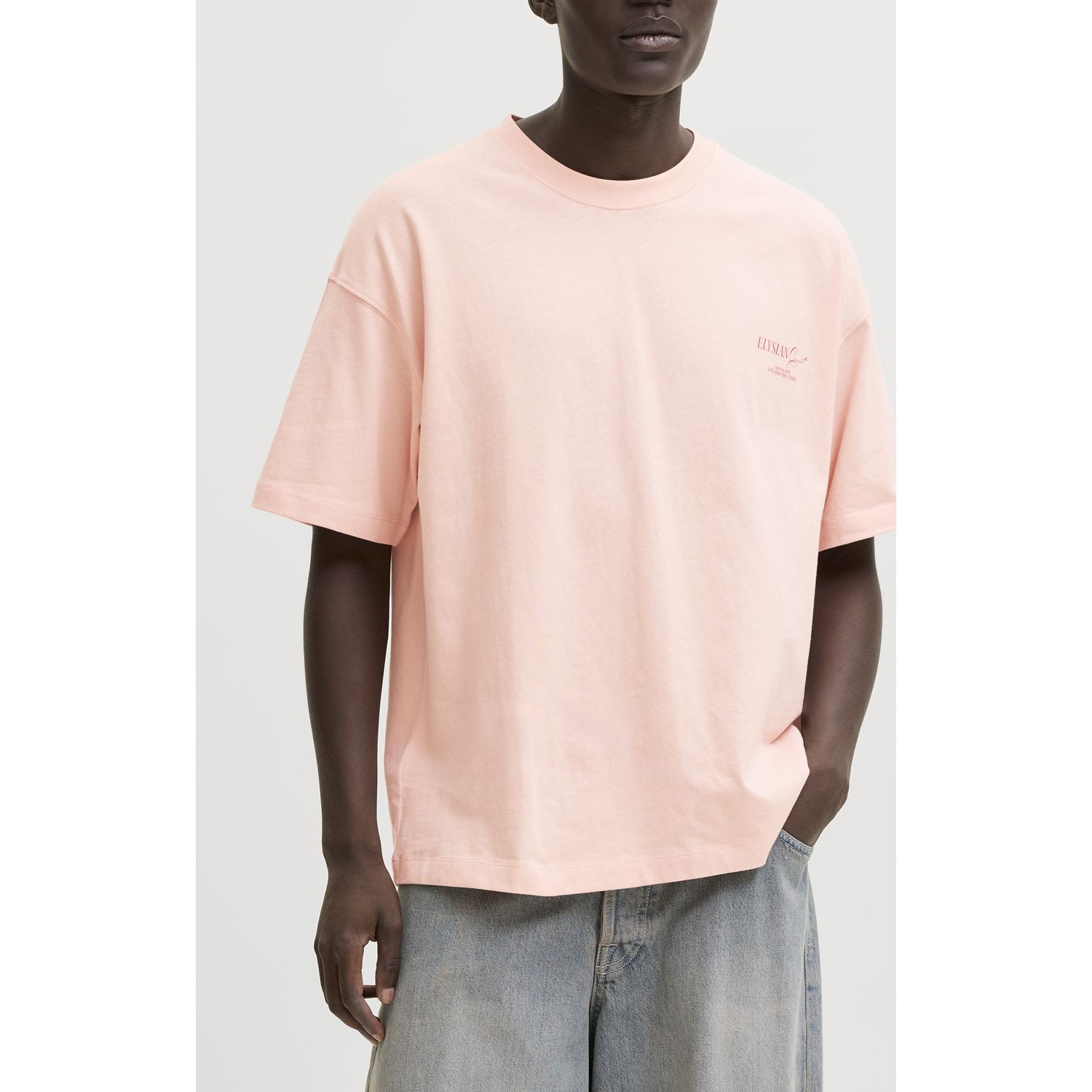 JACK & JONES Marškinėliai vyrams, Rožinė, Sanremo back 3