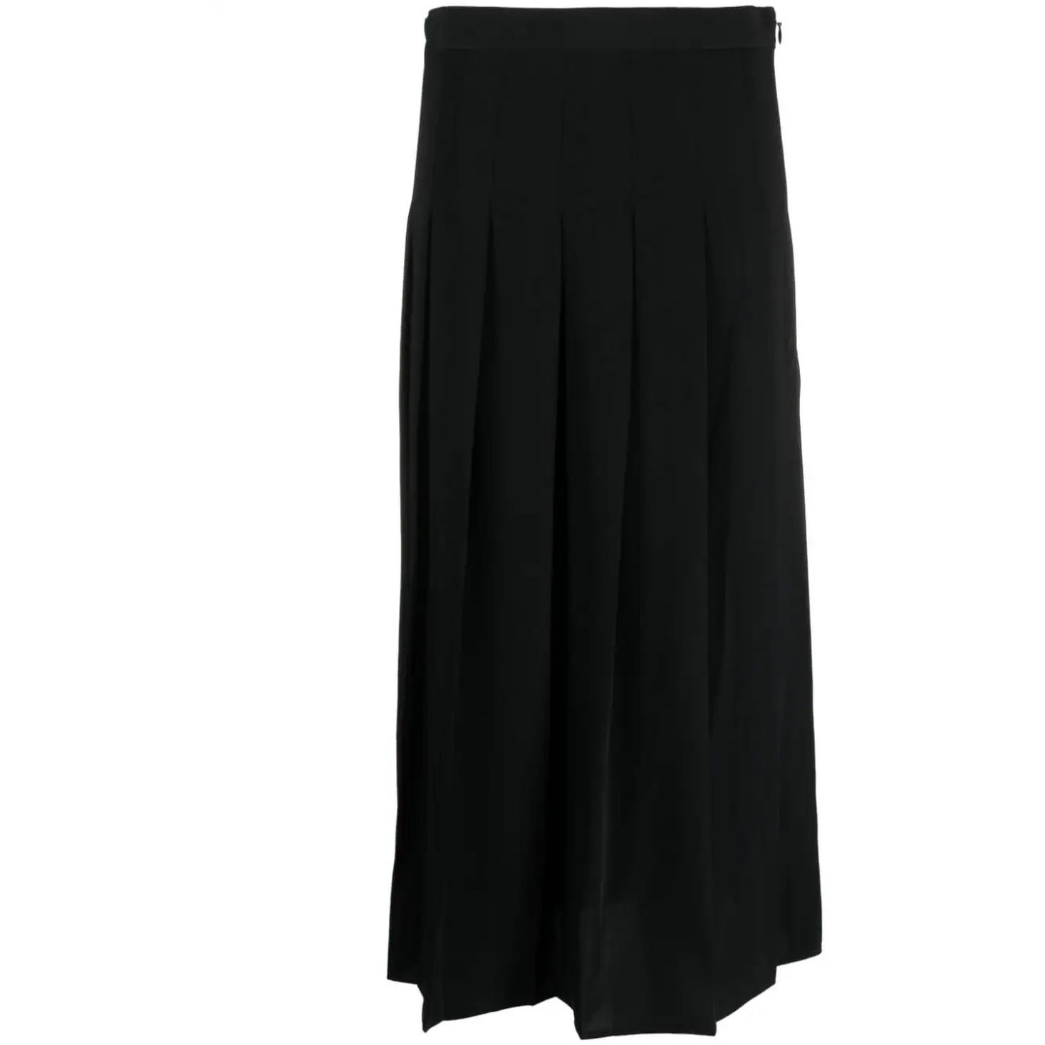 POLO RALPH LAUREN Midi sijonas moterims, Juoda, Plate midi skirt 1