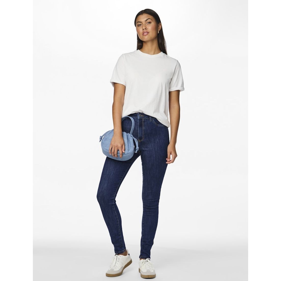 PIECES Slim džinsai moterims, Mėlyna, Dea skinny jegging 6