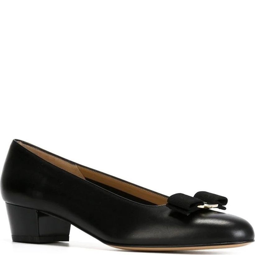 SALVATORE FERRAGAMO Aukštakulniai moterims, Juoda, Vara bow pump 1